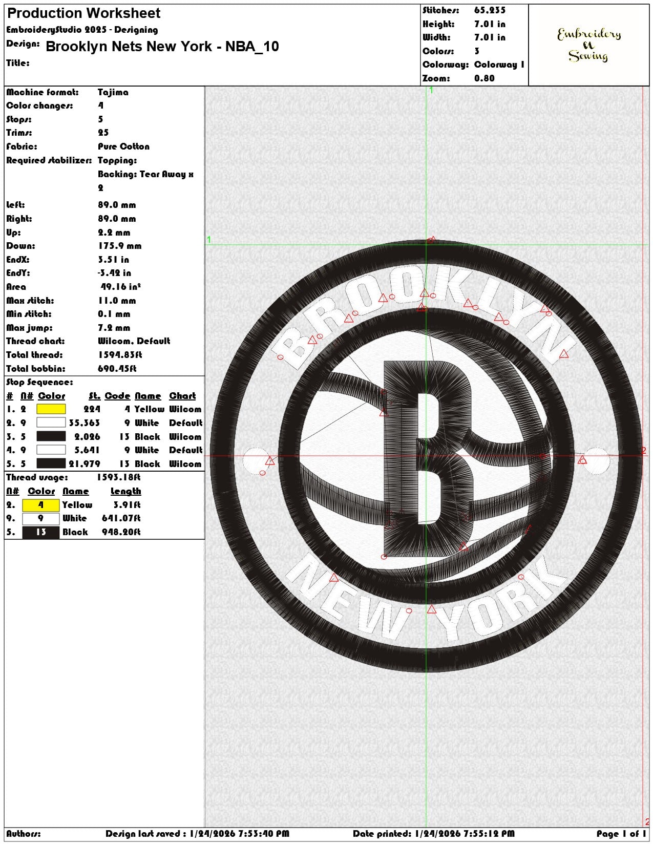 Brooklyn Nets New York NBA   - Elegant embroidery design file - instant download — view 3