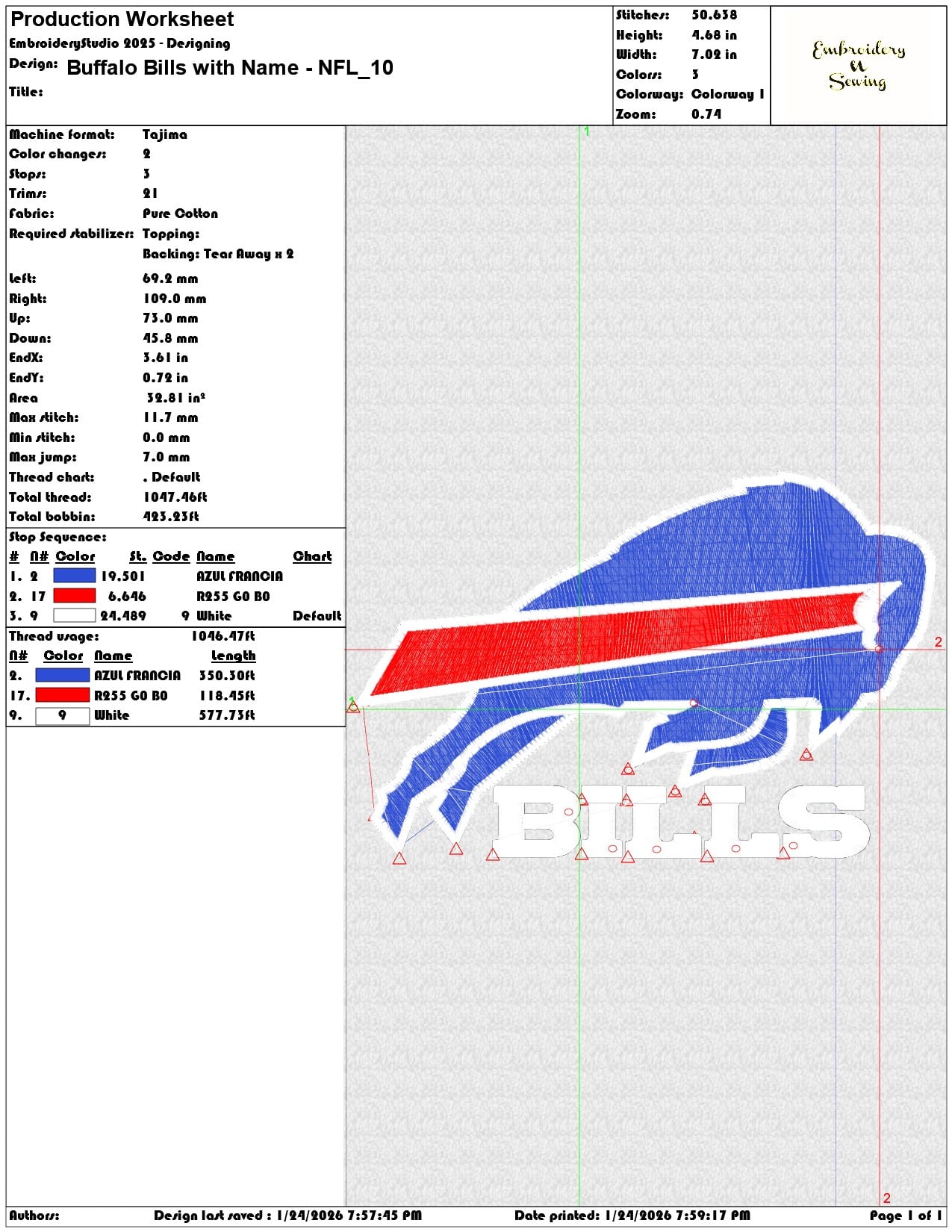 Buffalo Bills with Name NFL   - Elegant embroidery design file - instant download — view 3