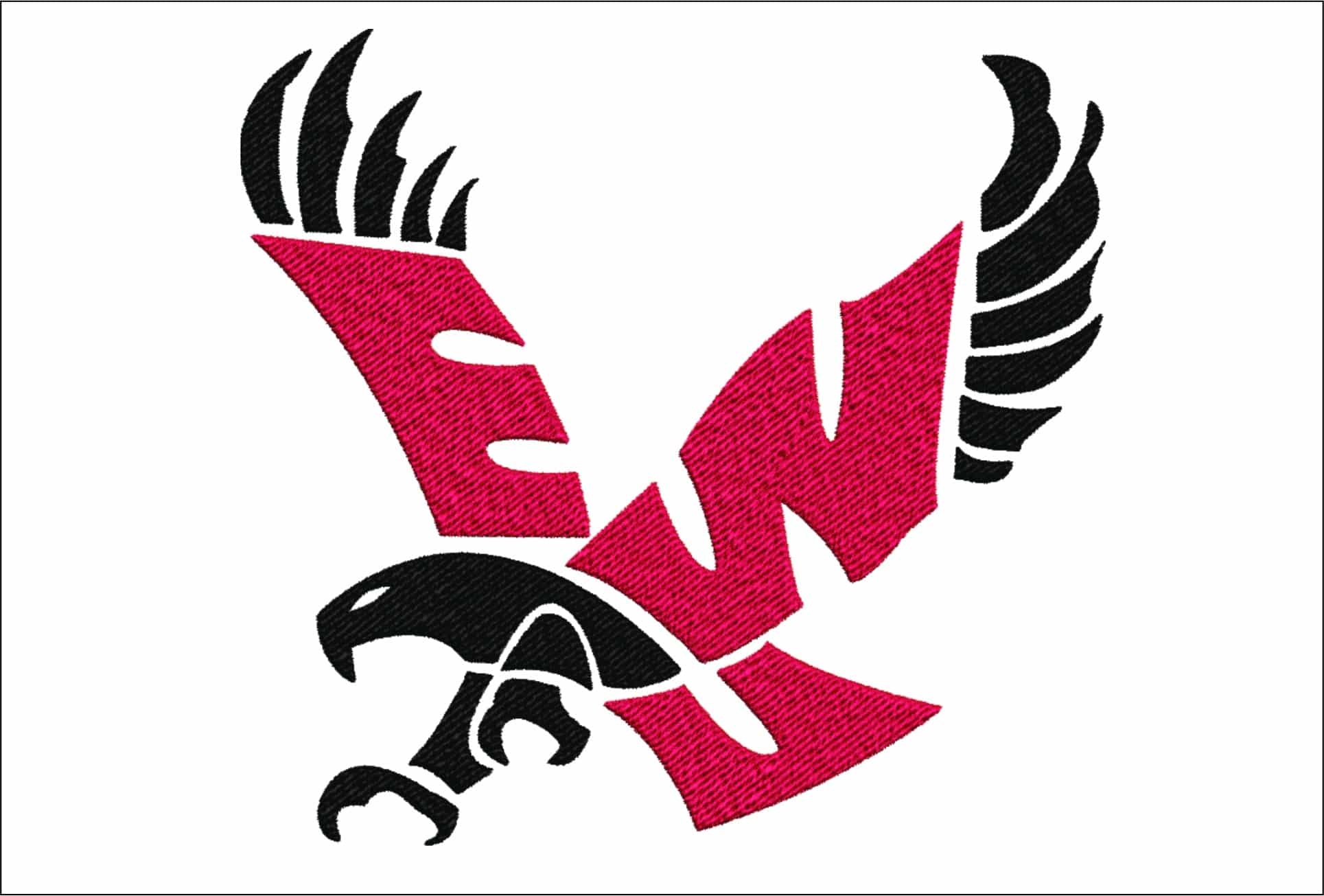 Eastern Washington Eagles embroidery design, Eastern Washington University embroidery machine pattern embroidery file instant download