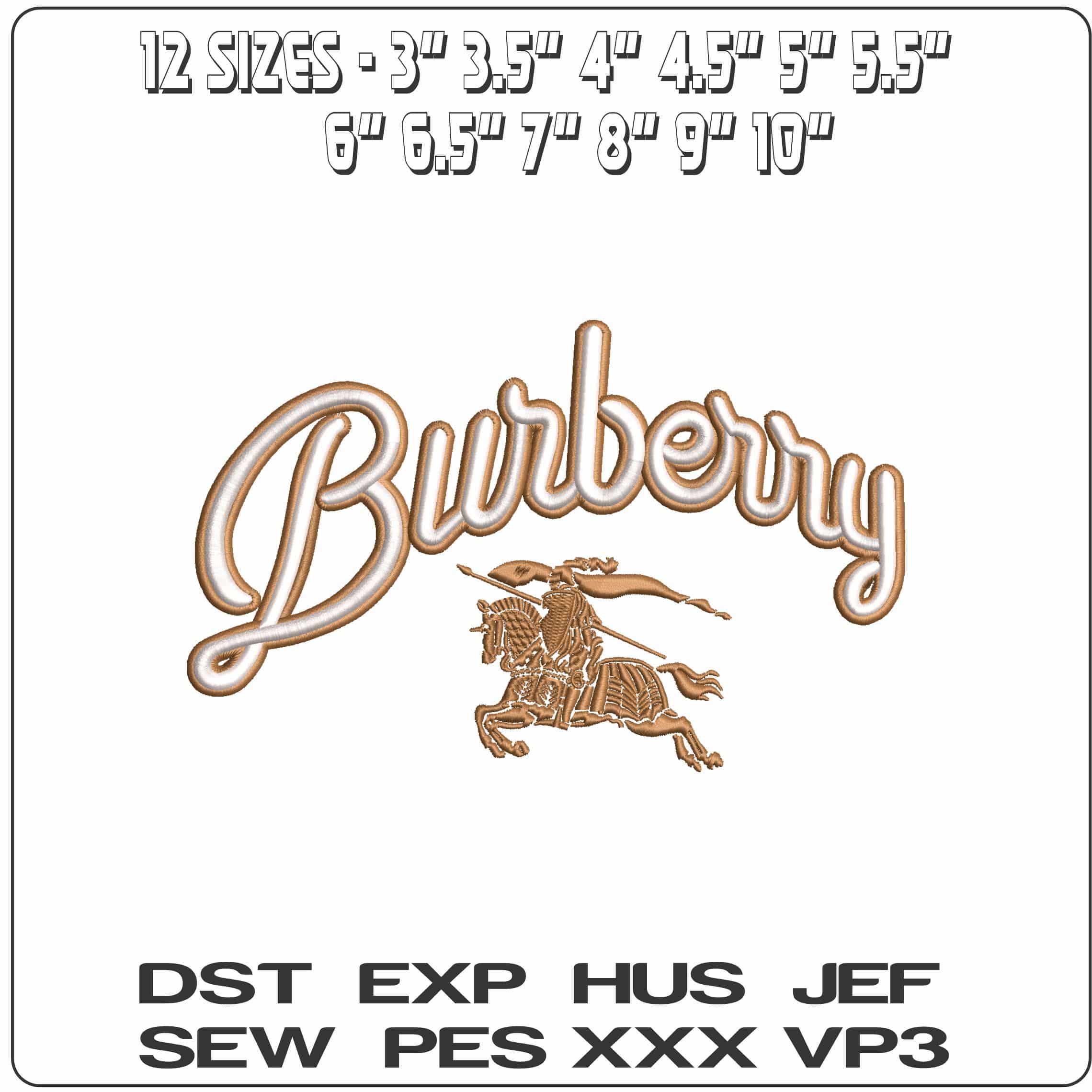 Burberry  - Elegant embroidery design file - instant download — view 2