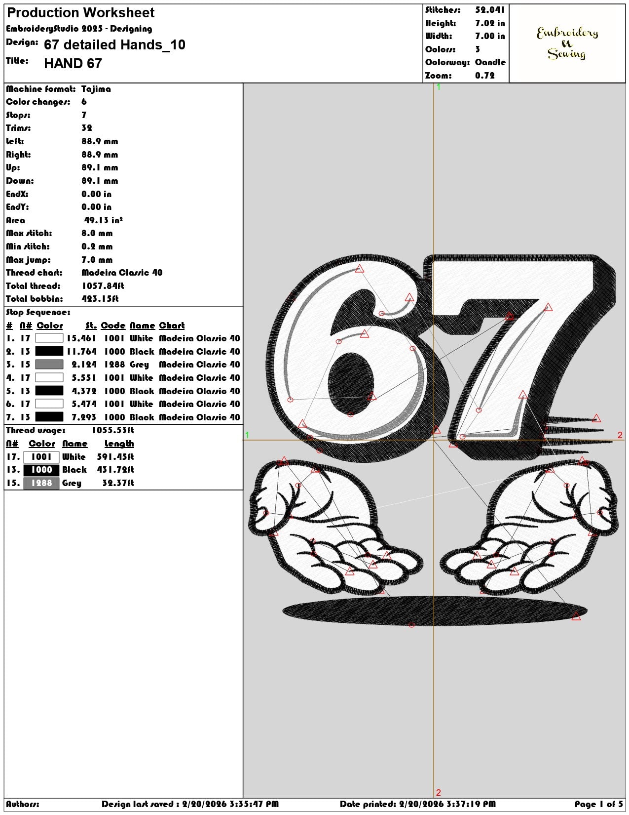 67 detailed Hands  - Elegant embroidery design file - instant download — view 3