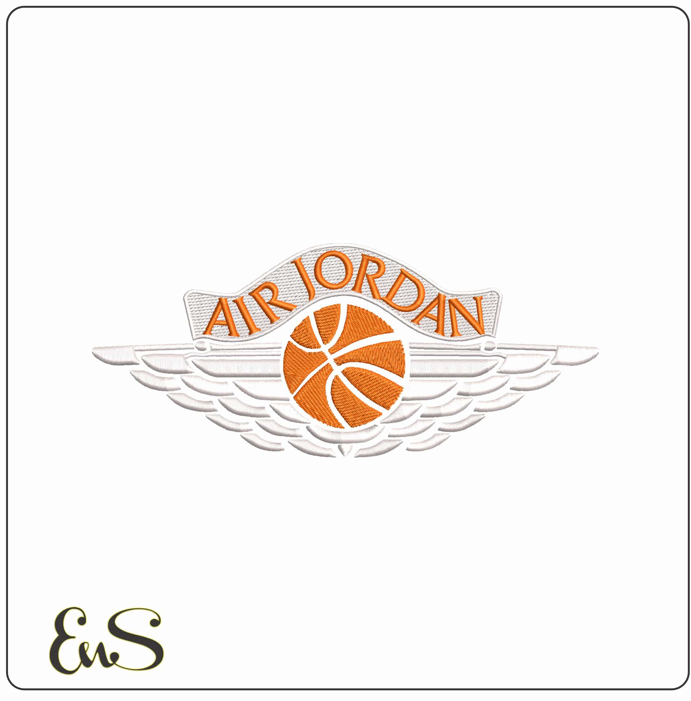 Air Jordan  - Elegant embroidery design file - instant download