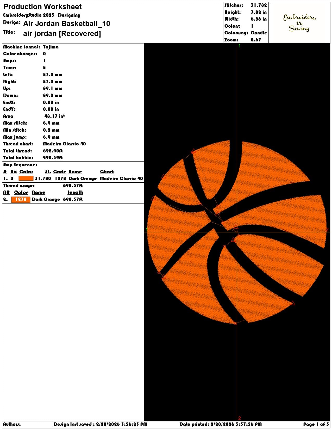 Air Jordan Basketball  - Elegant embroidery design file - instant download — view 3