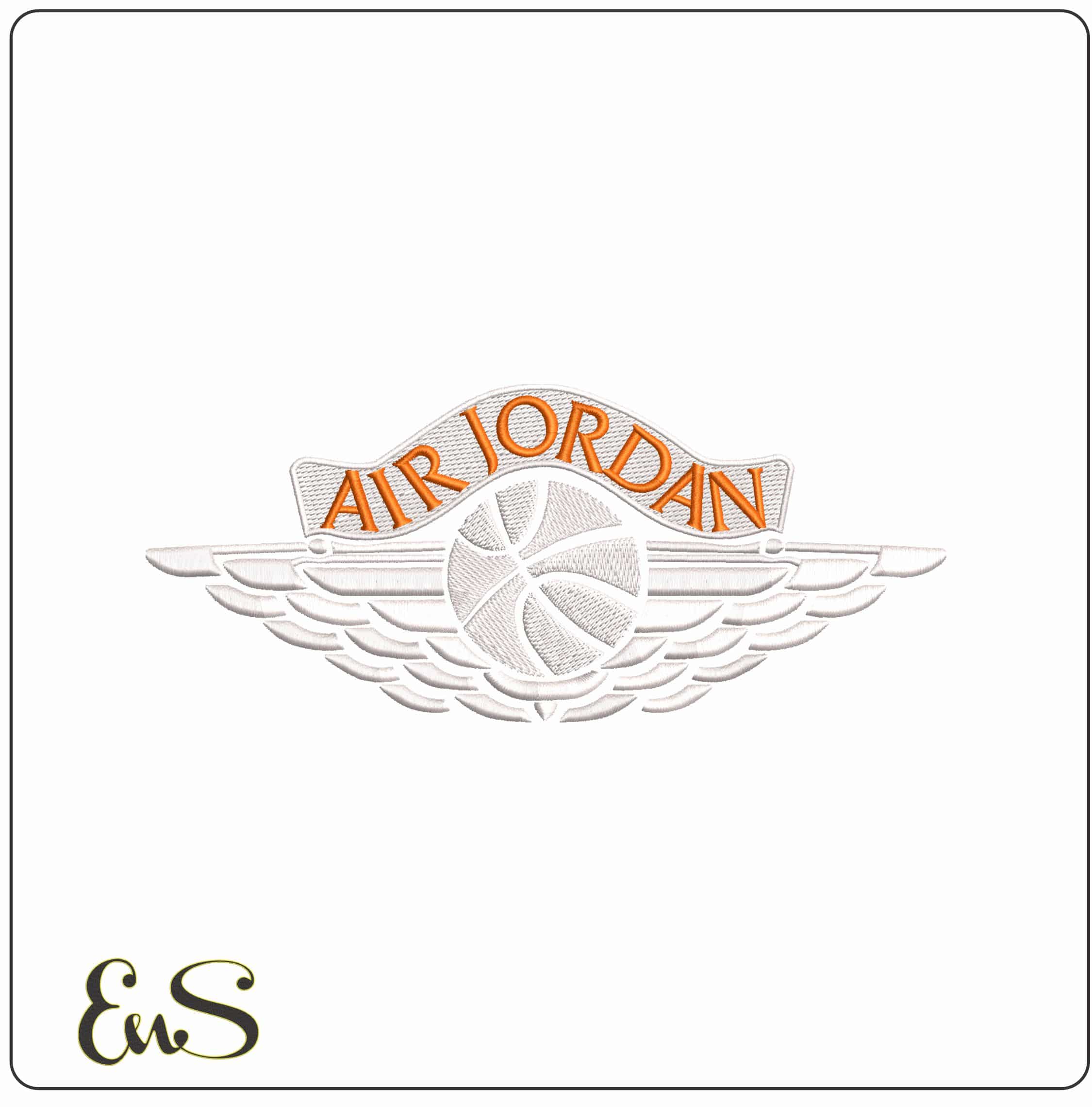 Air Jordan Logo  - Elegant embroidery design file - instant download