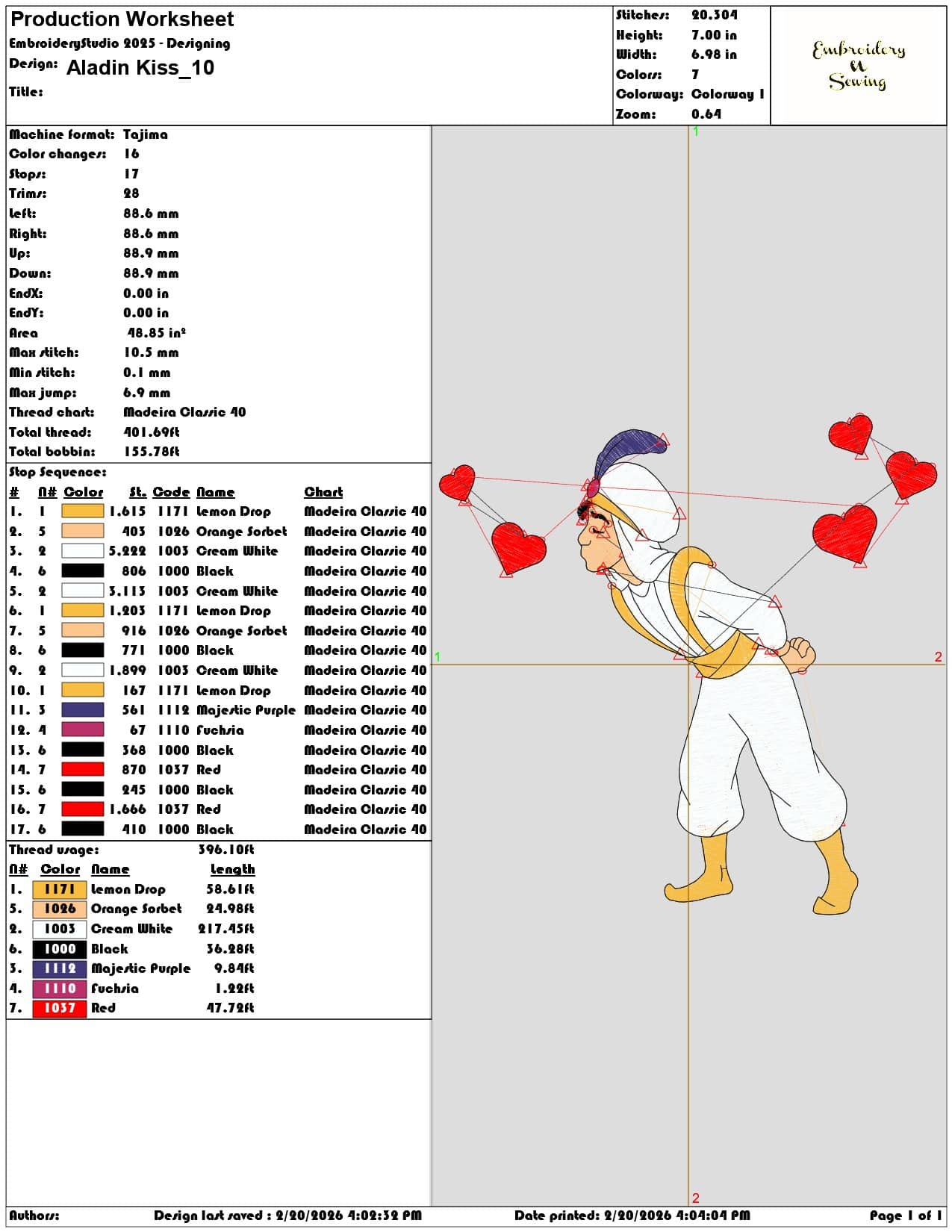 Aladin Kiss  - Elegant embroidery design file - instant download — view 3