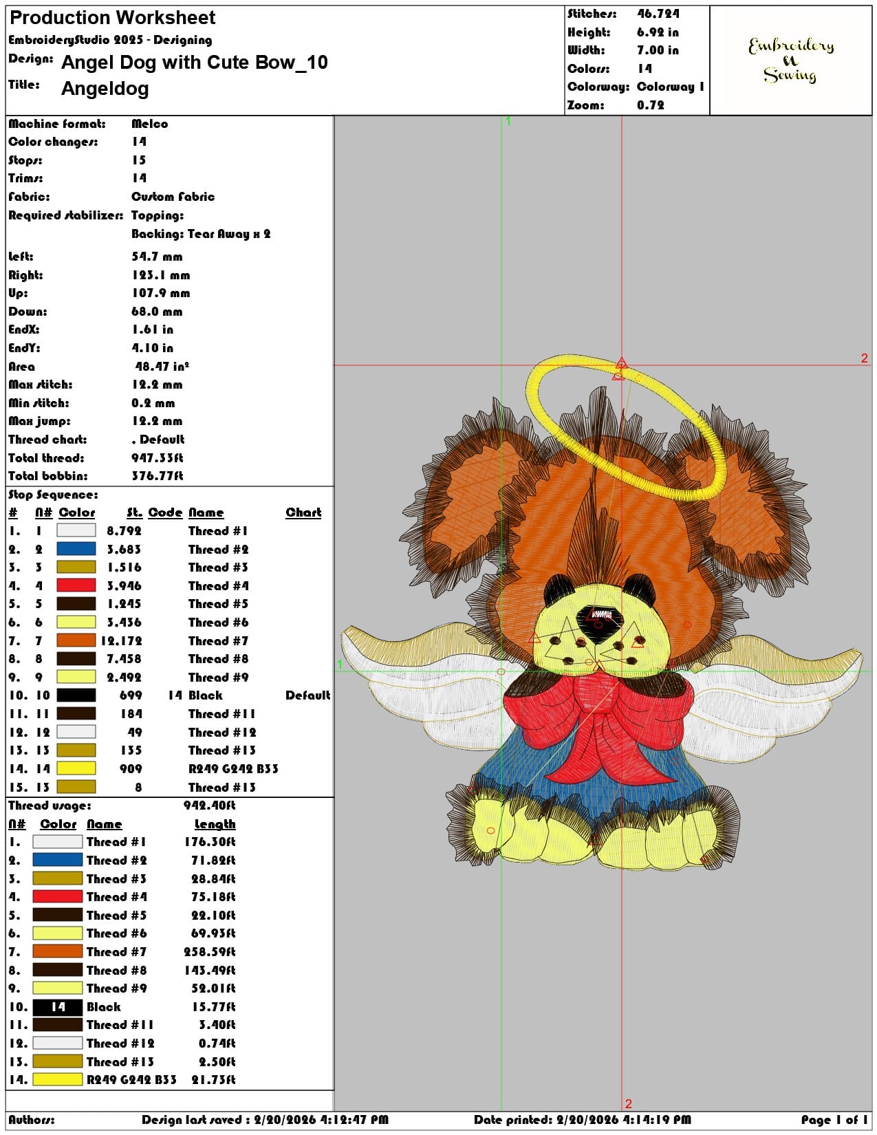 Angel Dog with Cute Bow  - Elegant embroidery design file - instant download — view 3