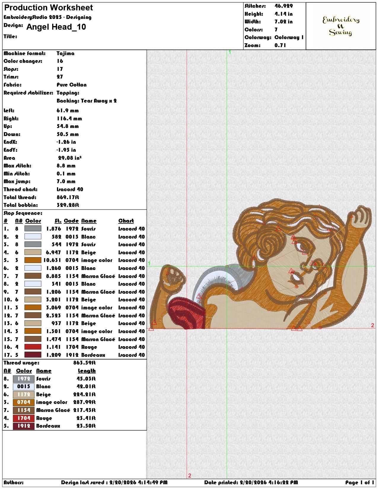 Angel Head  - Elegant embroidery design file - instant download — view 3