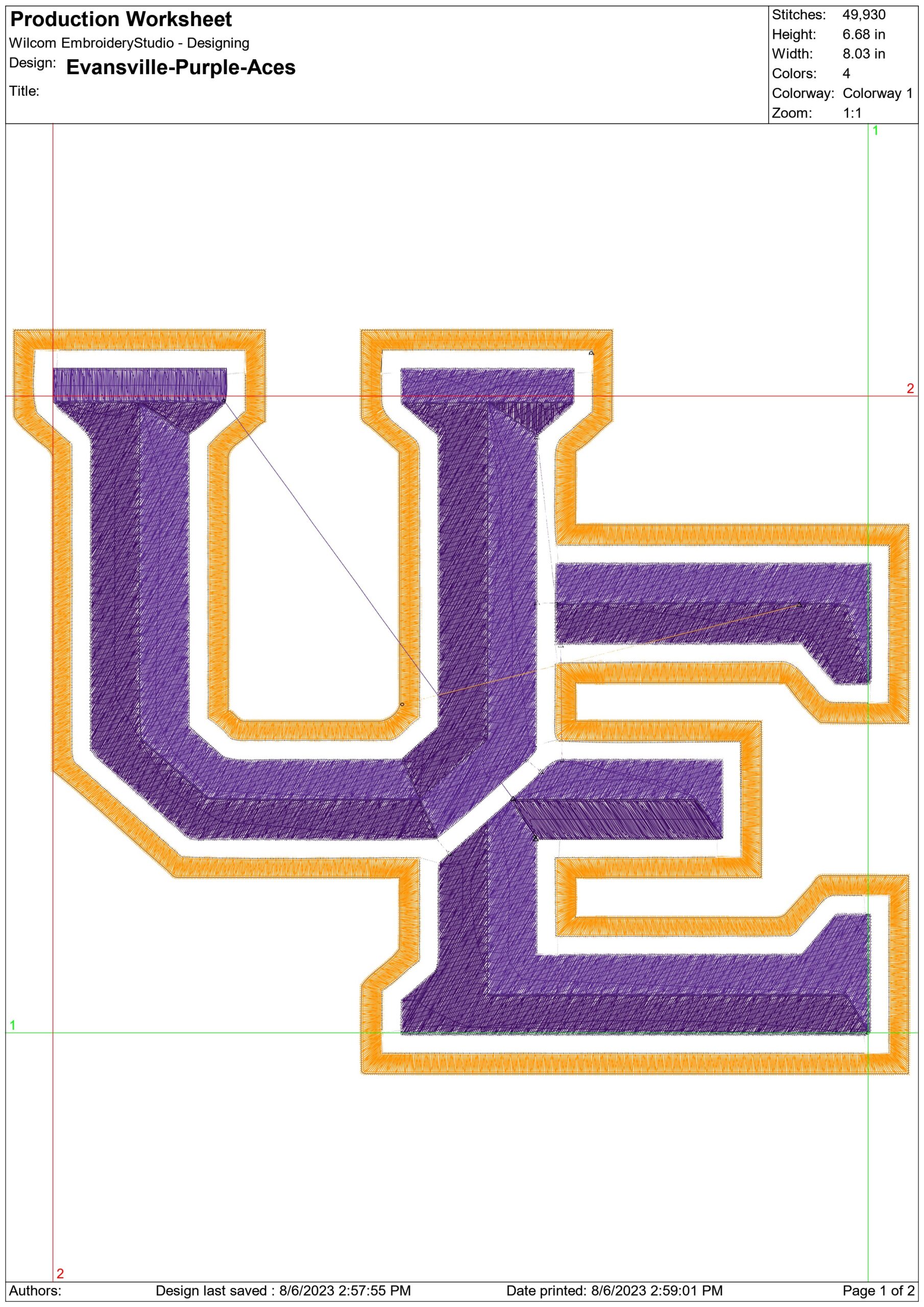 Evansville Purple Aces embroidery design - Evansville University, Indiana embroidery machine pattern embroidery file - instant download I — view 2