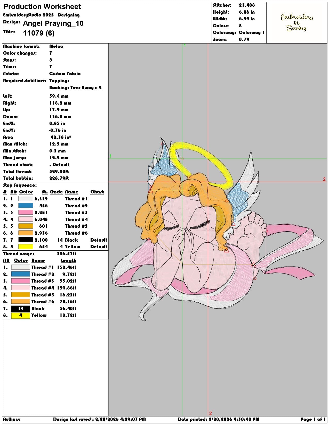 Angel Praying  - Elegant embroidery design file - instant download — view 3