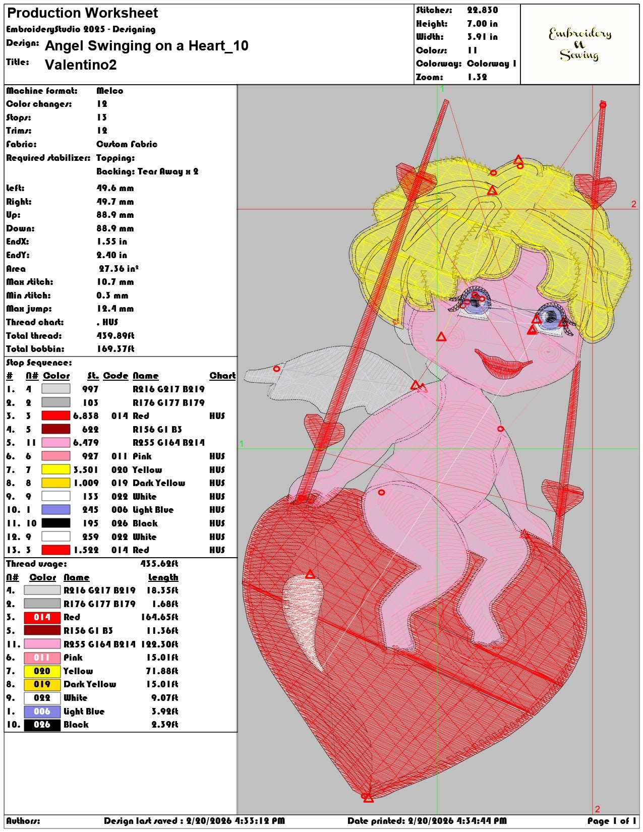Angel Swinging on a Heart  - Elegant embroidery design file - instant download — view 3