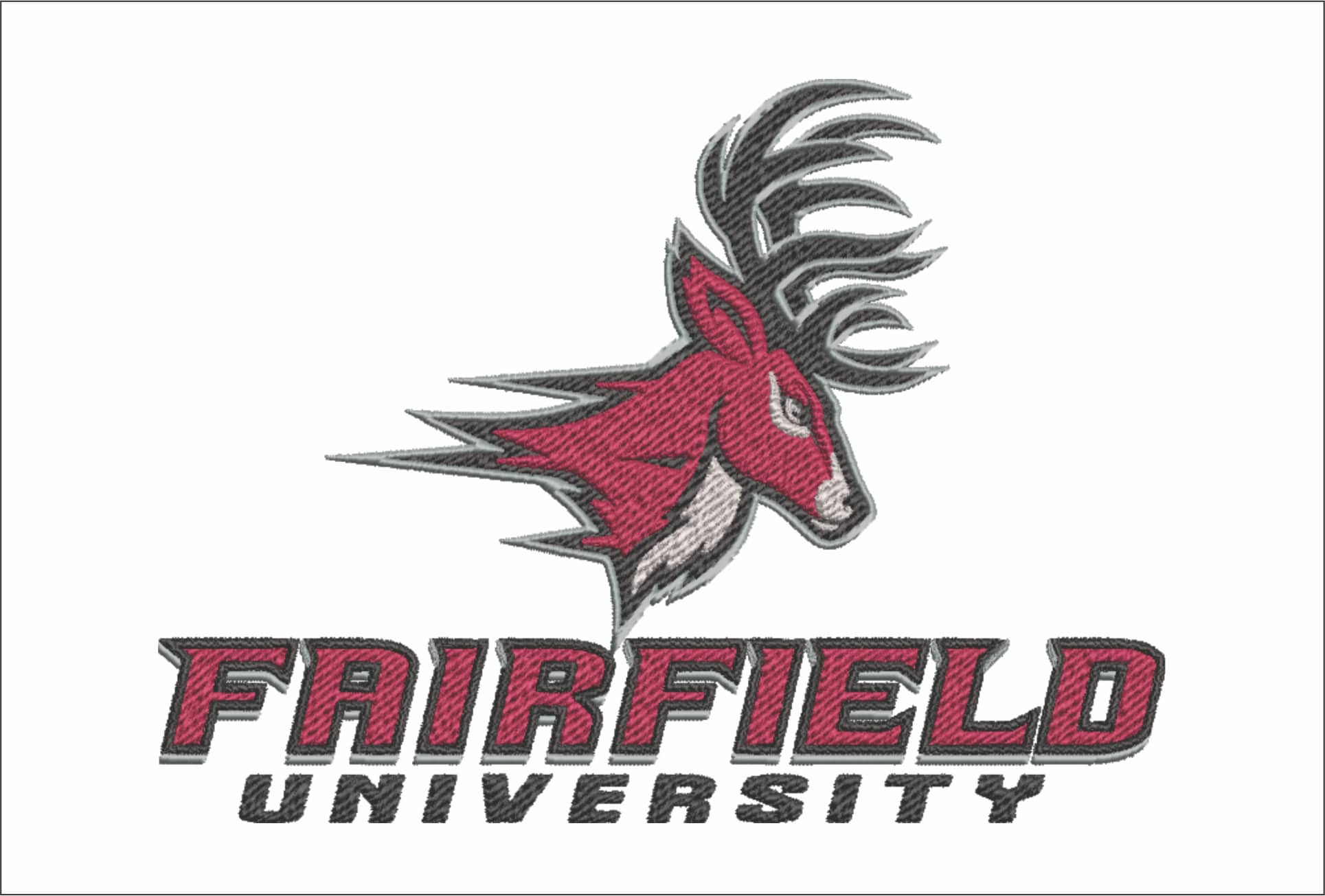 Fairfield Stags embroidery design - Fairfield University, Connecticut embroidery machine pattern embroidery file - instant download