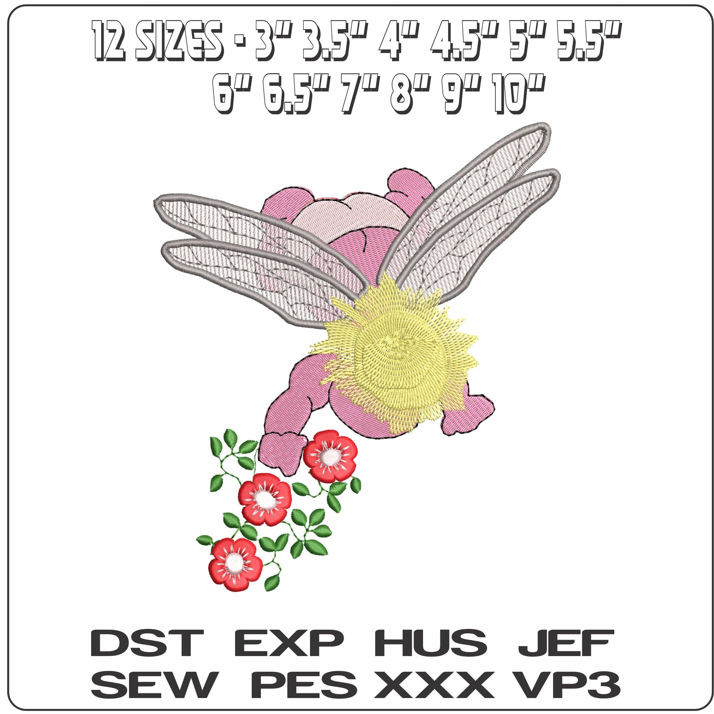 Archie Angel  - Elegant embroidery design file - instant download — view 2