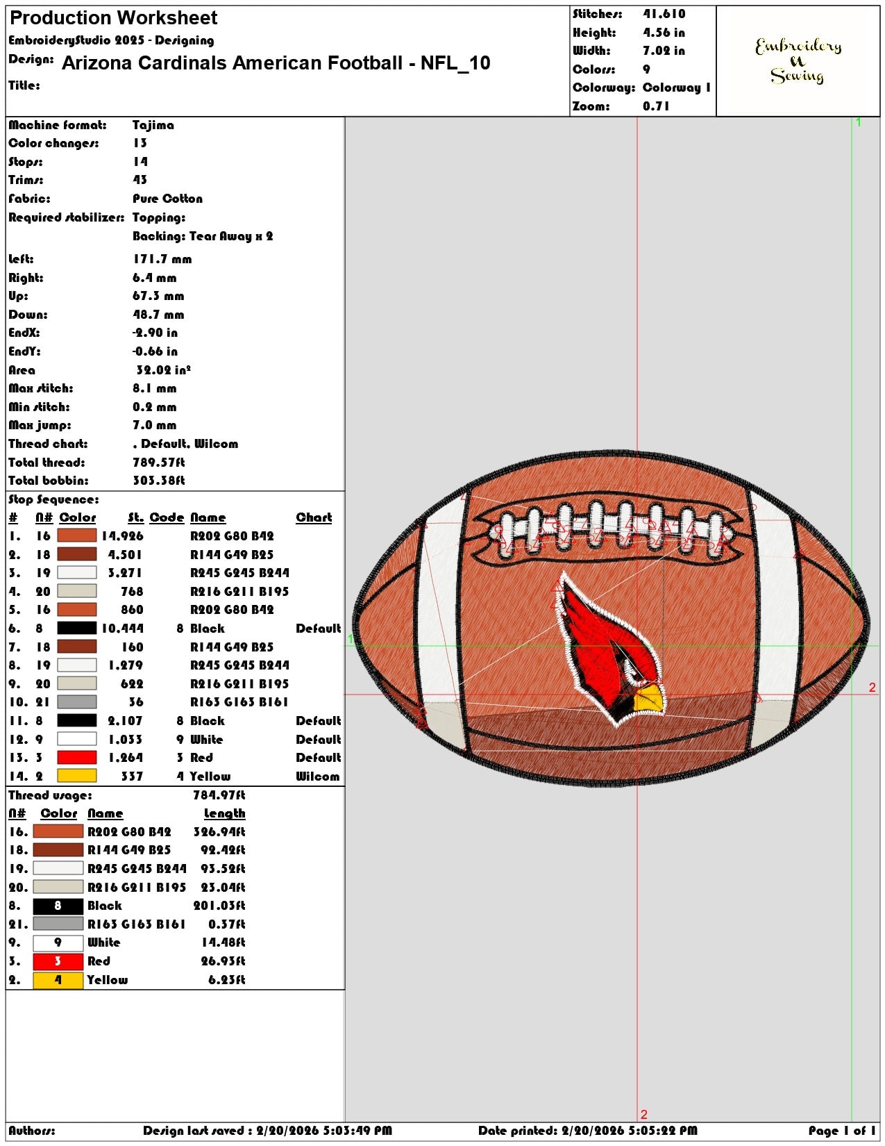 Arizona Cardinals American Football NFL  - Elegant embroidery design file - instant download — view 2