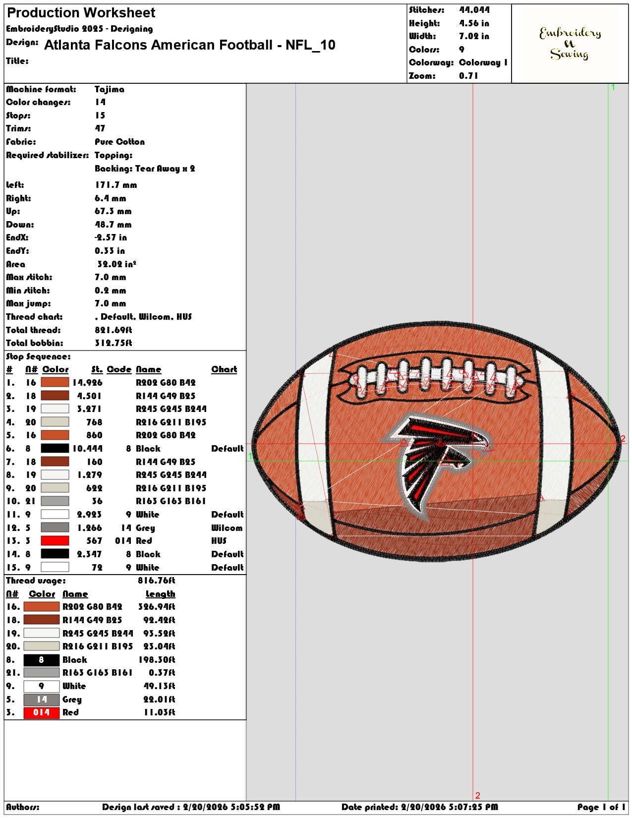Atlanta Falcons American Football NFL  - Elegant embroidery design file - instant download — view 3