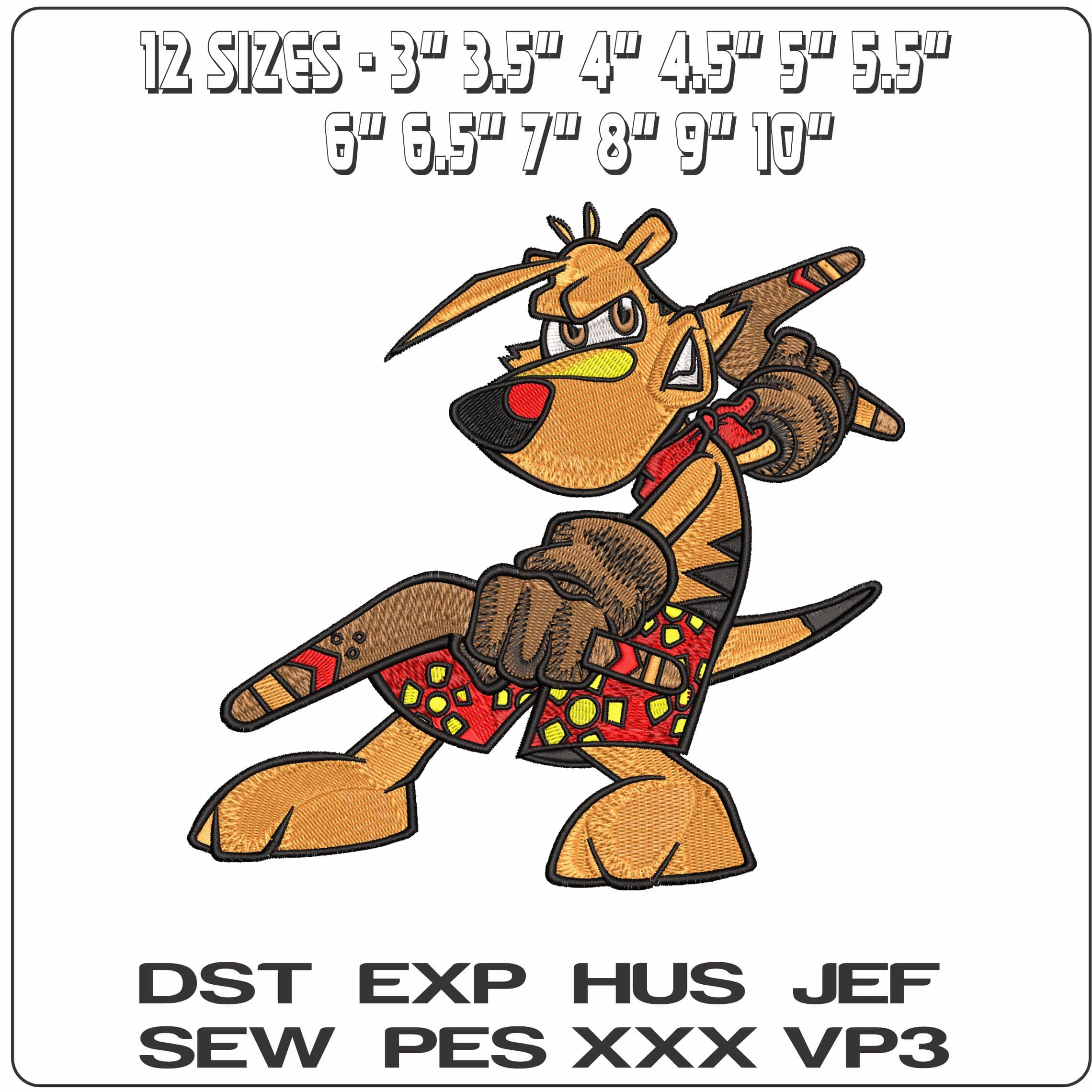 Australian Fitting Dog  - Elegant embroidery design file - instant download — view 2