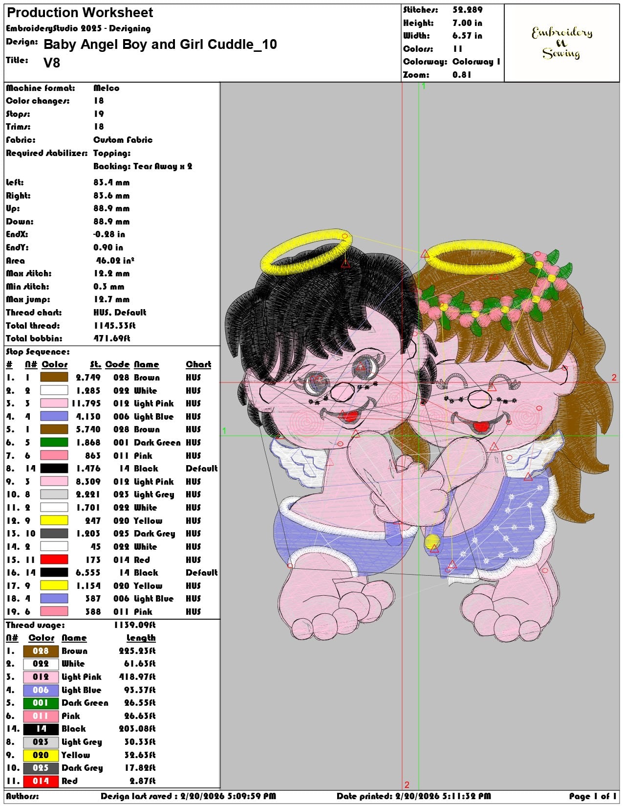 Baby Angel Boy and Girl Cuddle  - Elegant embroidery design file - instant download — view 3