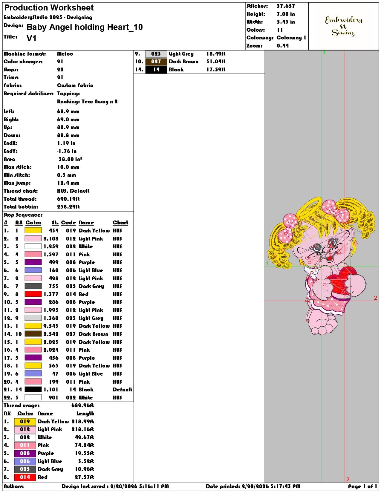 Baby Angel holding Heart  - Elegant embroidery design file - instant download — view 3
