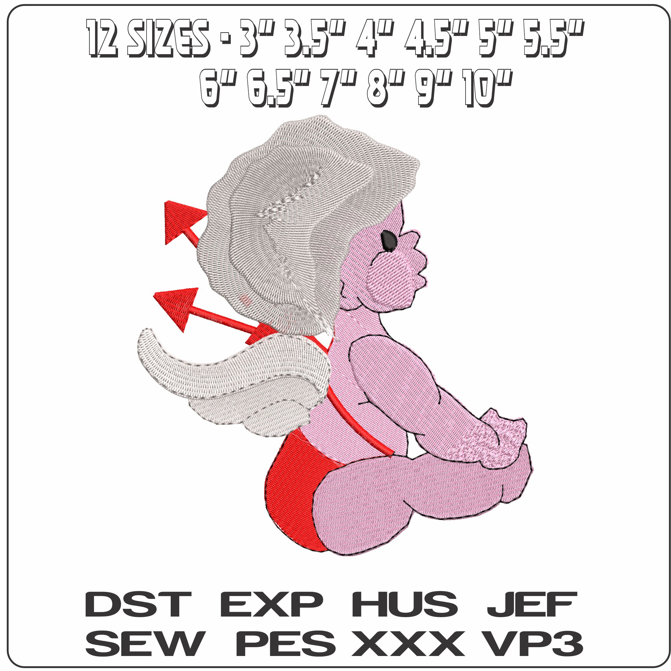 Baby Cupid  - Elegant embroidery design file - instant download — view 2