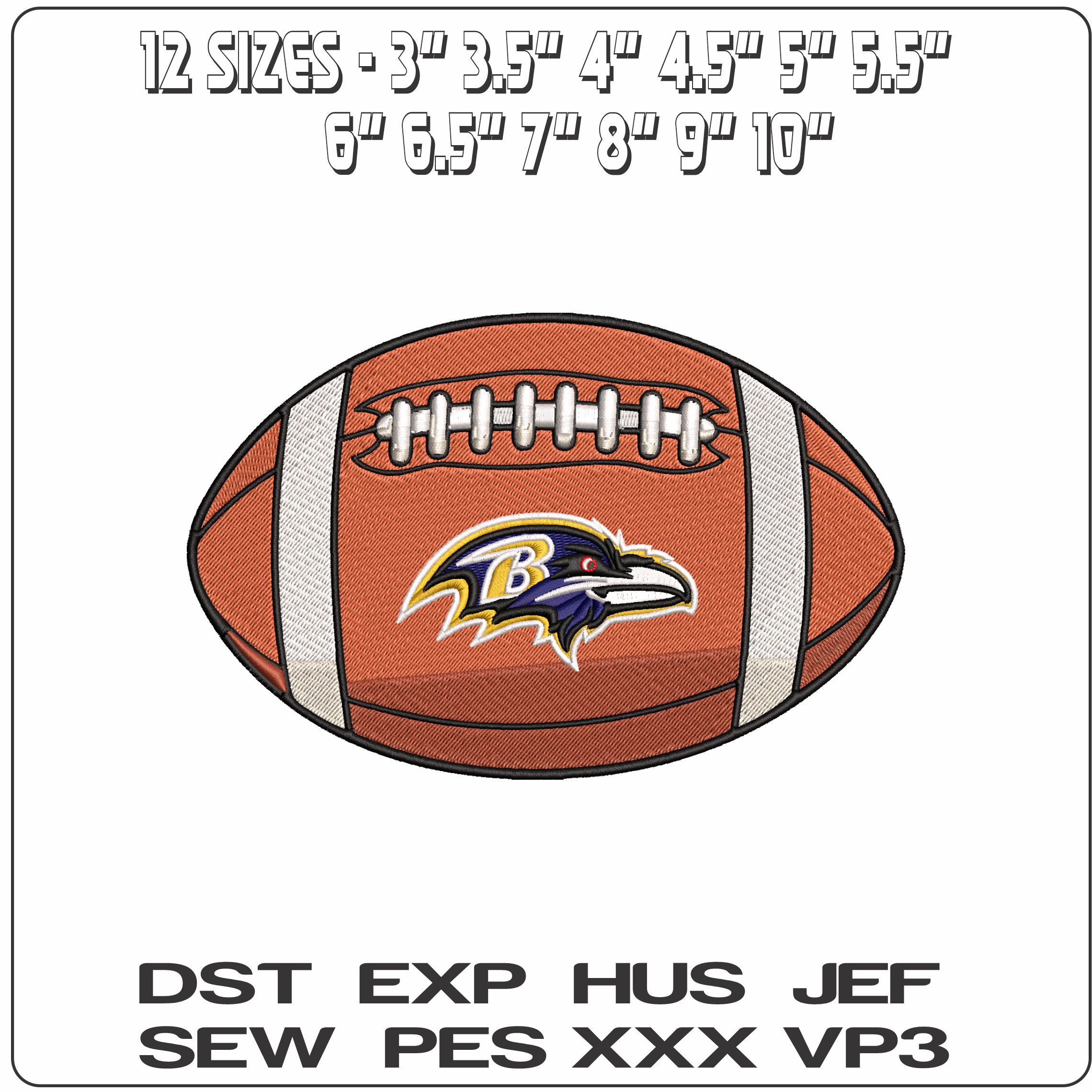 Baltimore Ravens American Football NFL   - Elegant embroidery design file - instant download — view 2