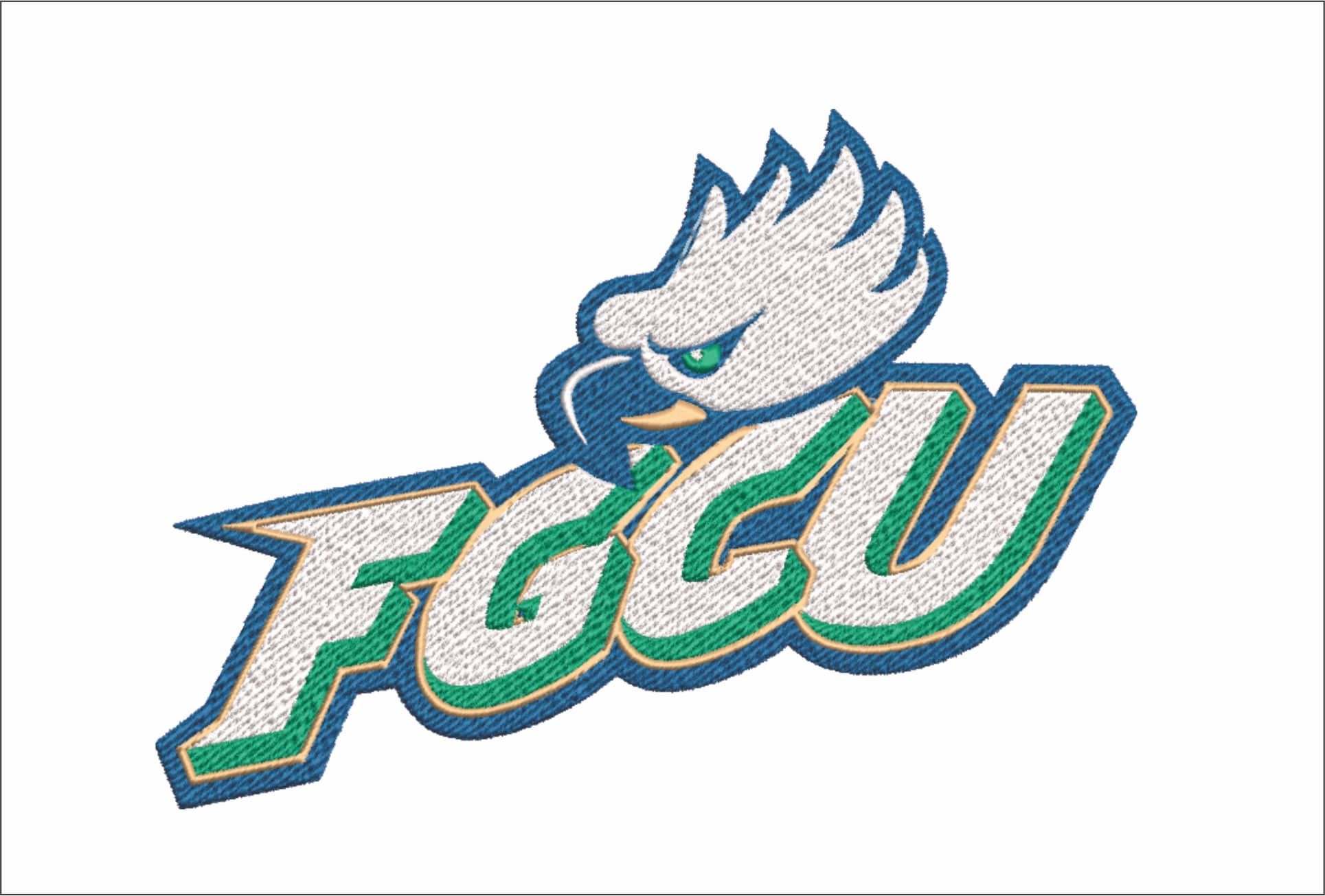Florida Gulf Coast Eagles embroidery design - Florida Gulf Coast University, embroidery machine pattern embroidery file - instant download
