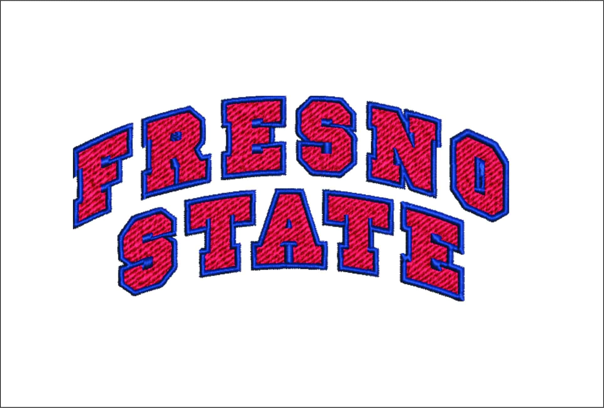 Fresno Bulldogs embroidery design - Fresno State University embroidery machine pattern embroidery file - instant download in a frame