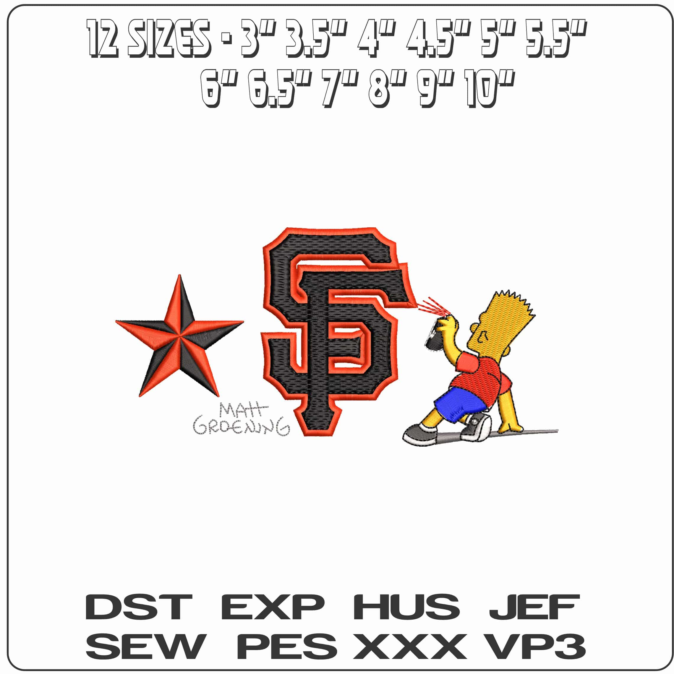 Bart Simpson Spray LA Dodgers MLB   - Elegant embroidery design file - instant download — view 2