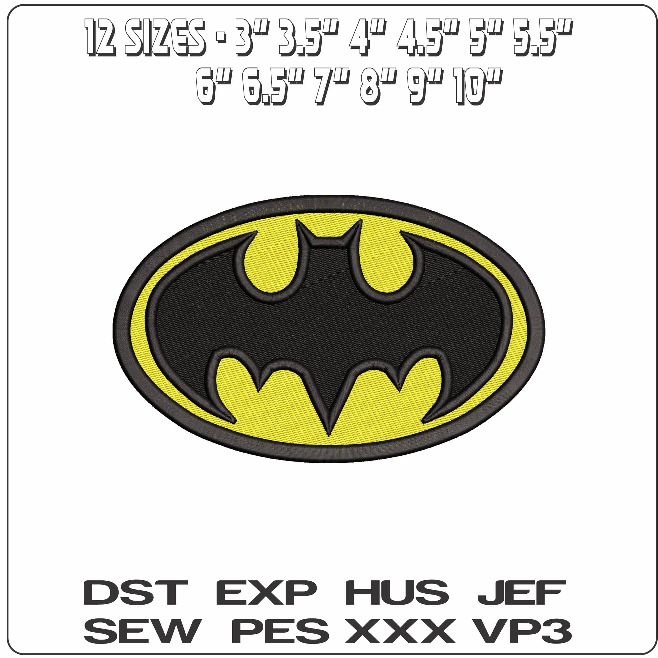 Batman Logo DC Comic   - Elegant embroidery design file - instant download — view 2