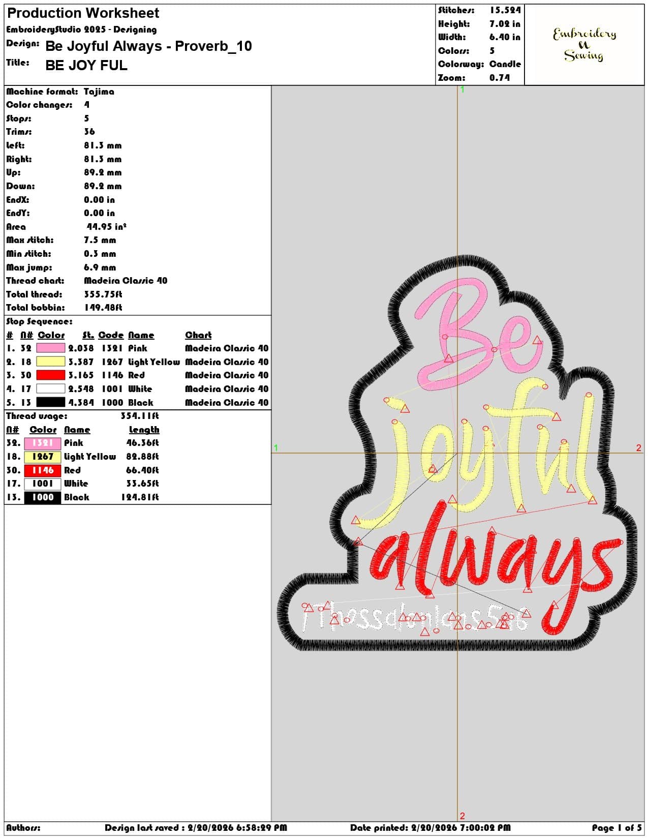 Be Joyful Always Proverb   - Elegant embroidery design file - instant download — view 3