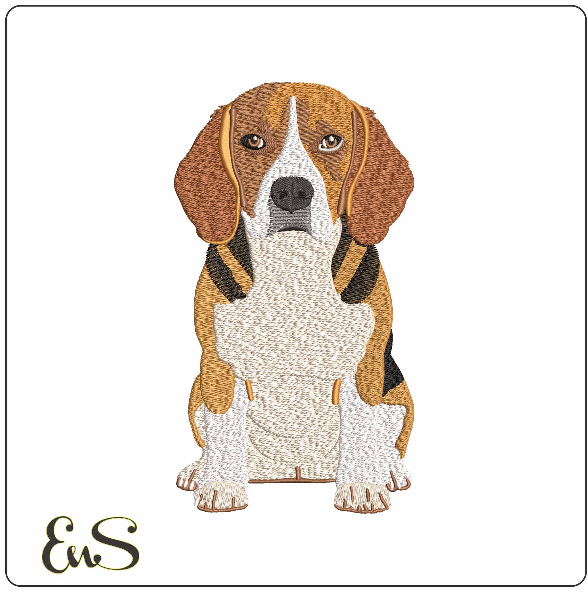 Beagle Dog   - Elegant embroidery design file - instant download