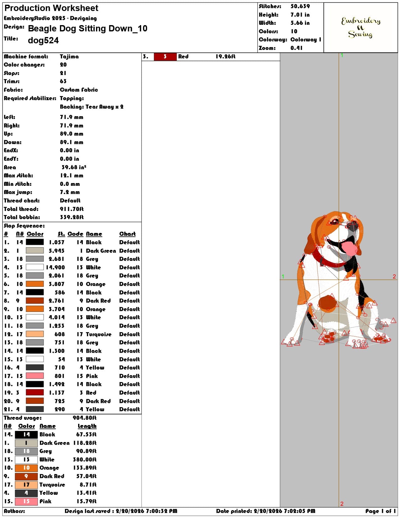 Beagle Dog Sitting Down    - Elegant embroidery design file - instant download — view 3