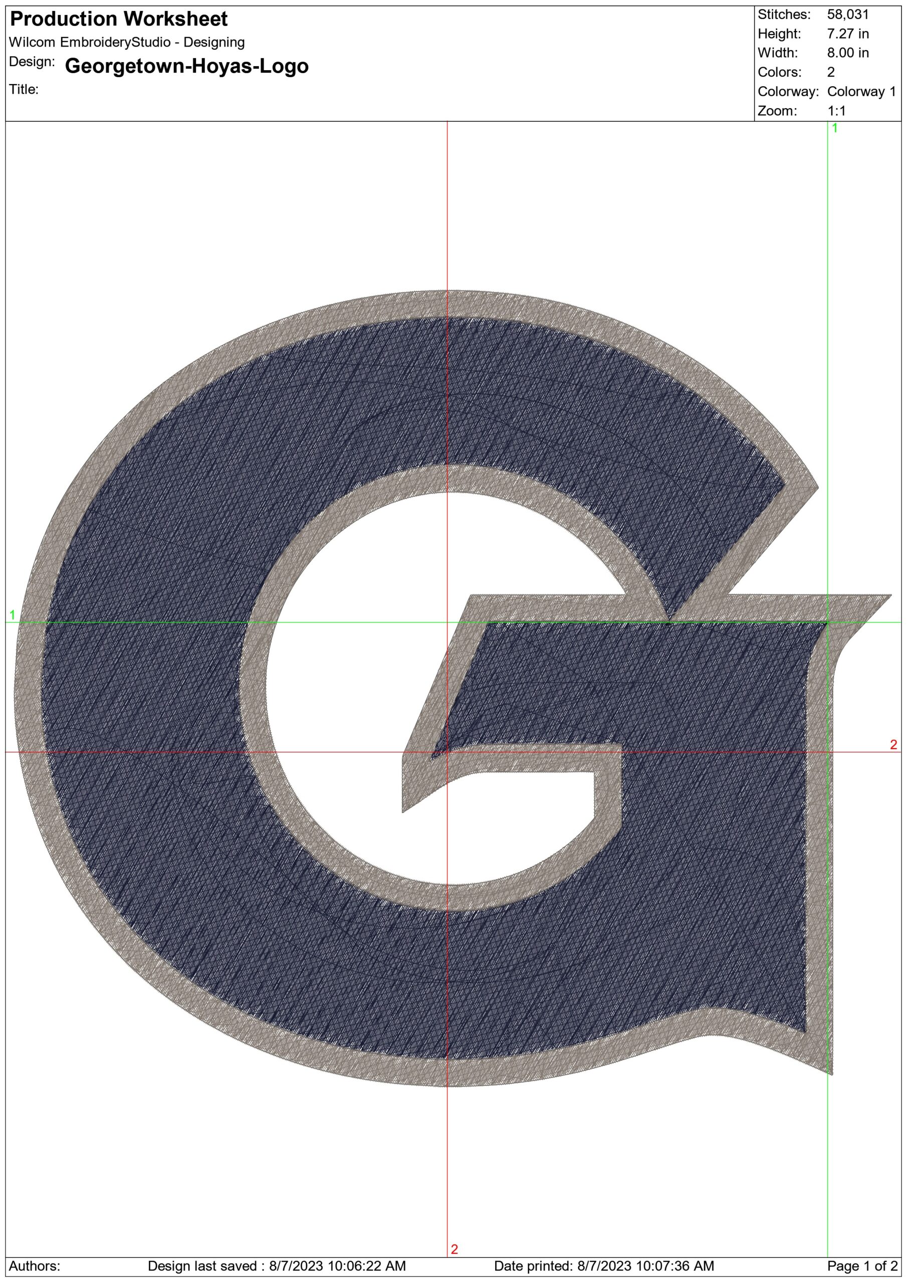 Georgetown Hoyas embroidery design, Georgetown University, Washington DC embroidery machine pattern embroidery file instant download — view 2