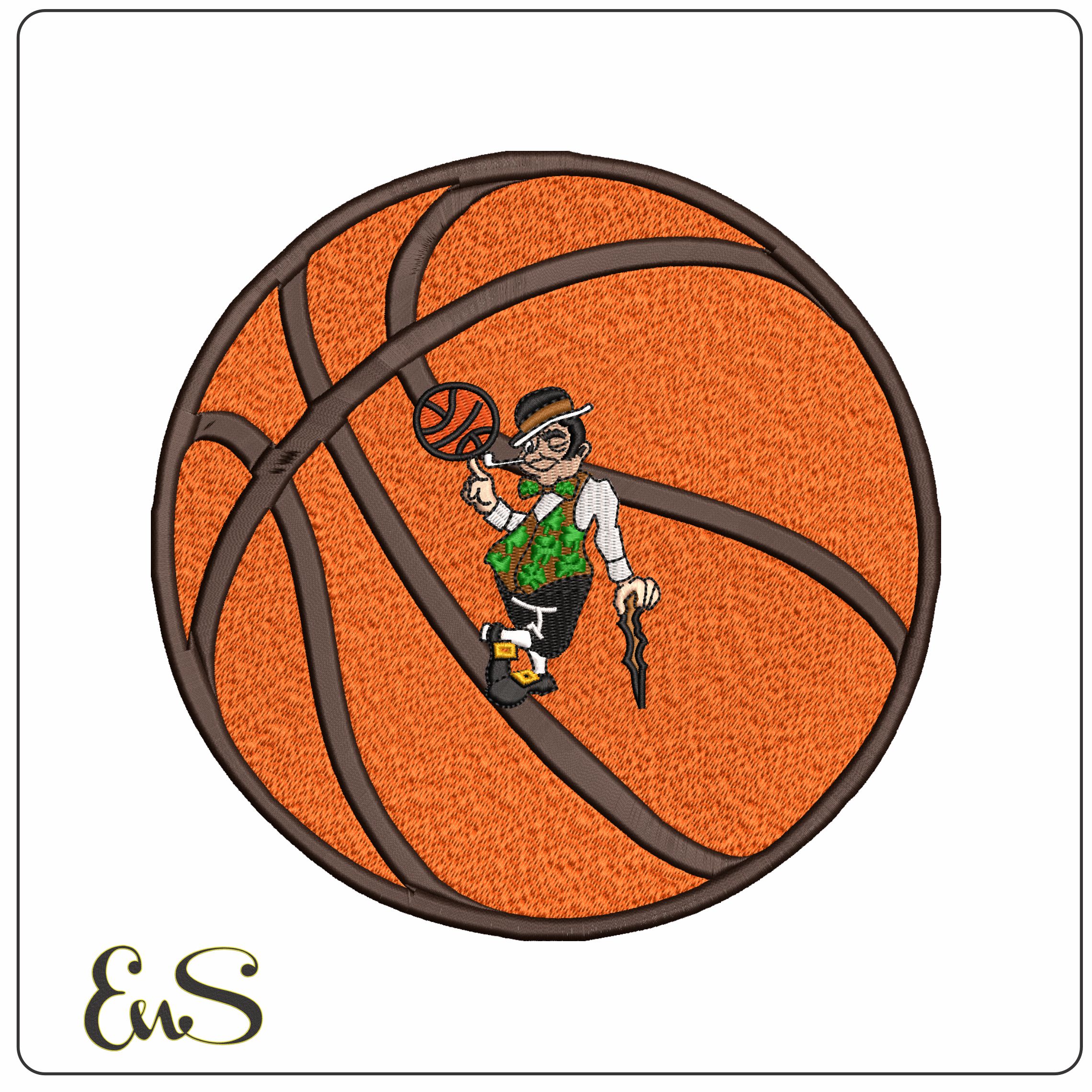 Boston Celtics Basketball NBA   - Elegant embroidery design file - instant download