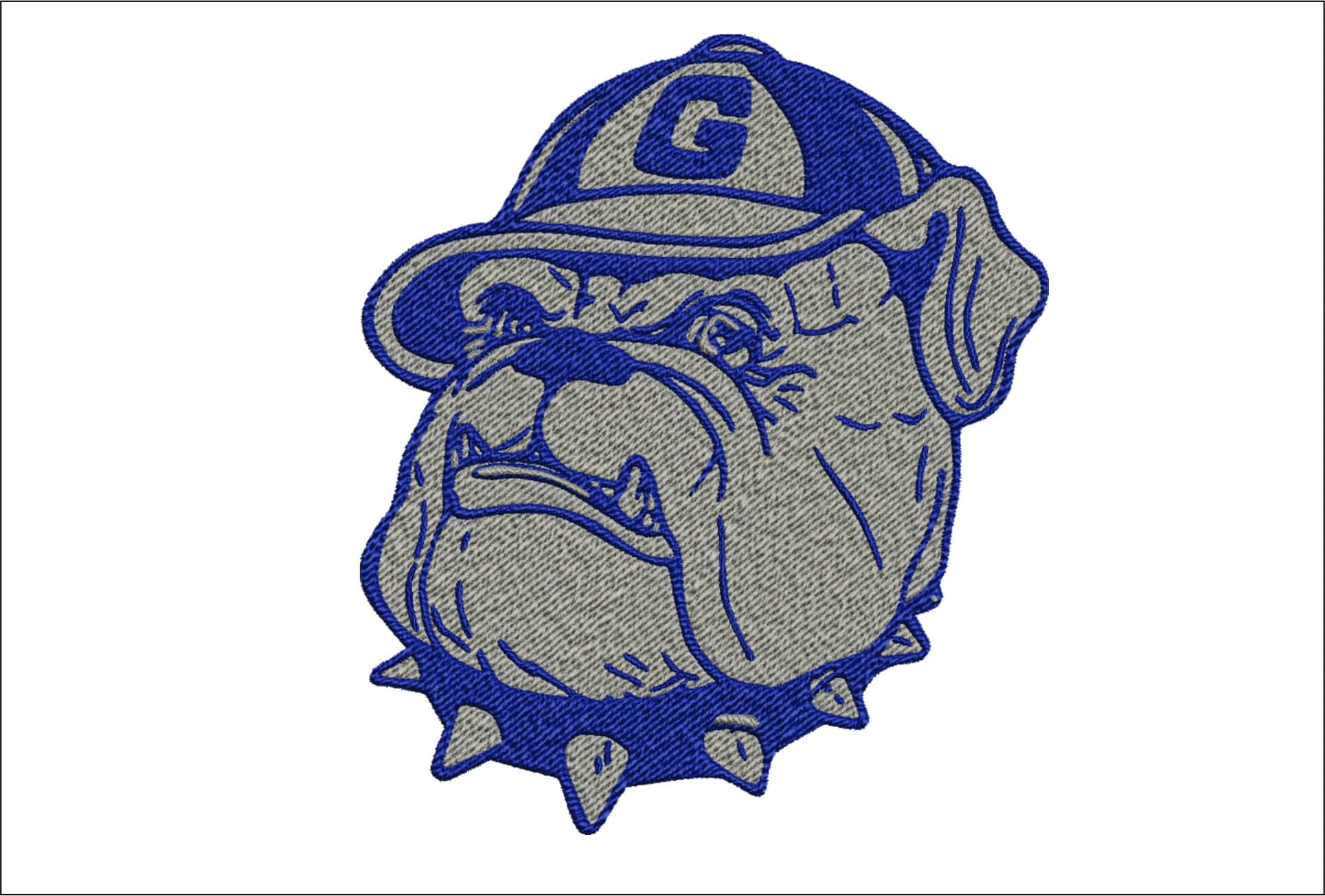 Georgetown Hoyas Bulldog embroidery design, Georgetown University, Washington DC embroidery machine pattern embroidery file instant download