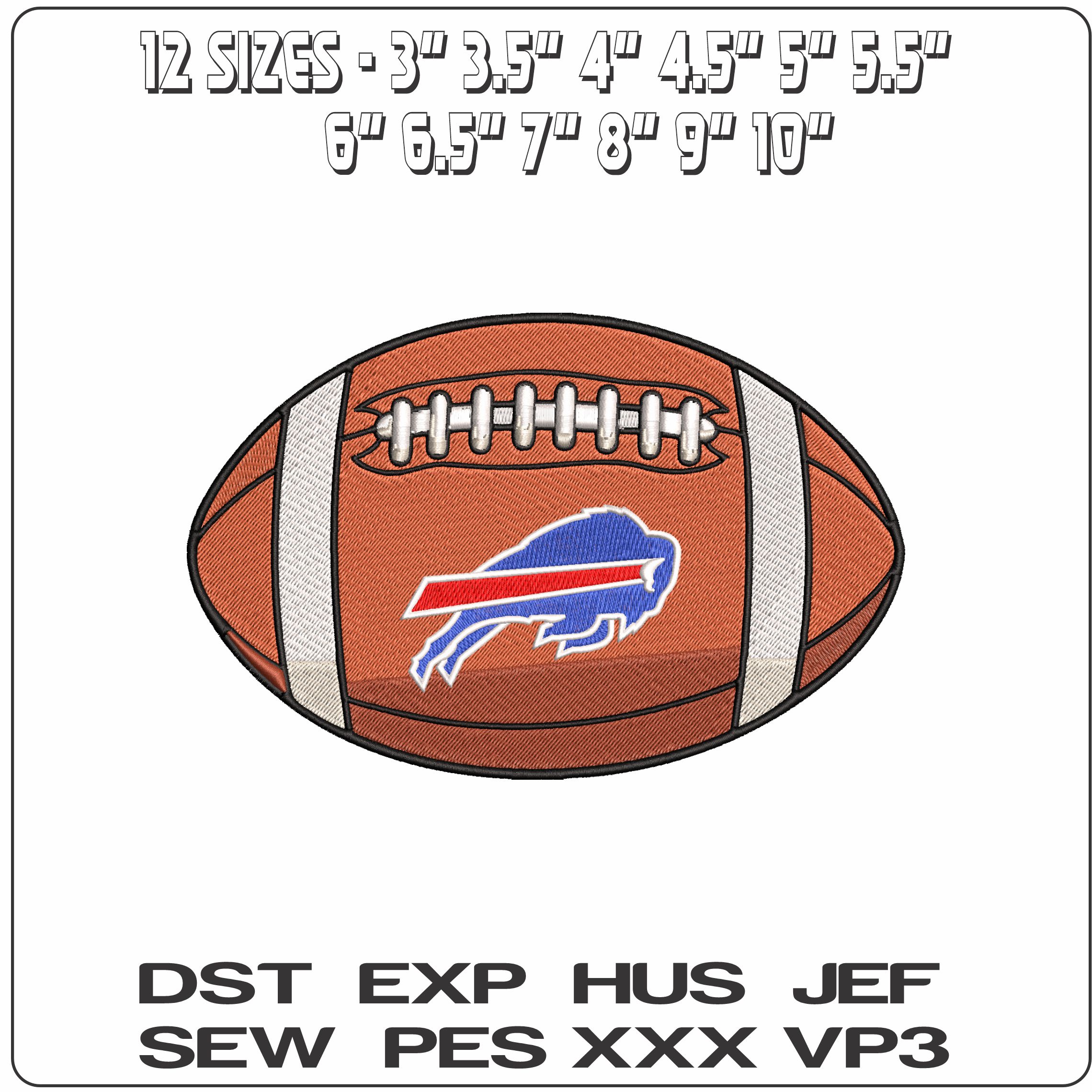 Buffalo Bills American Football NFL   - Elegant embroidery design file - instant download — view 2