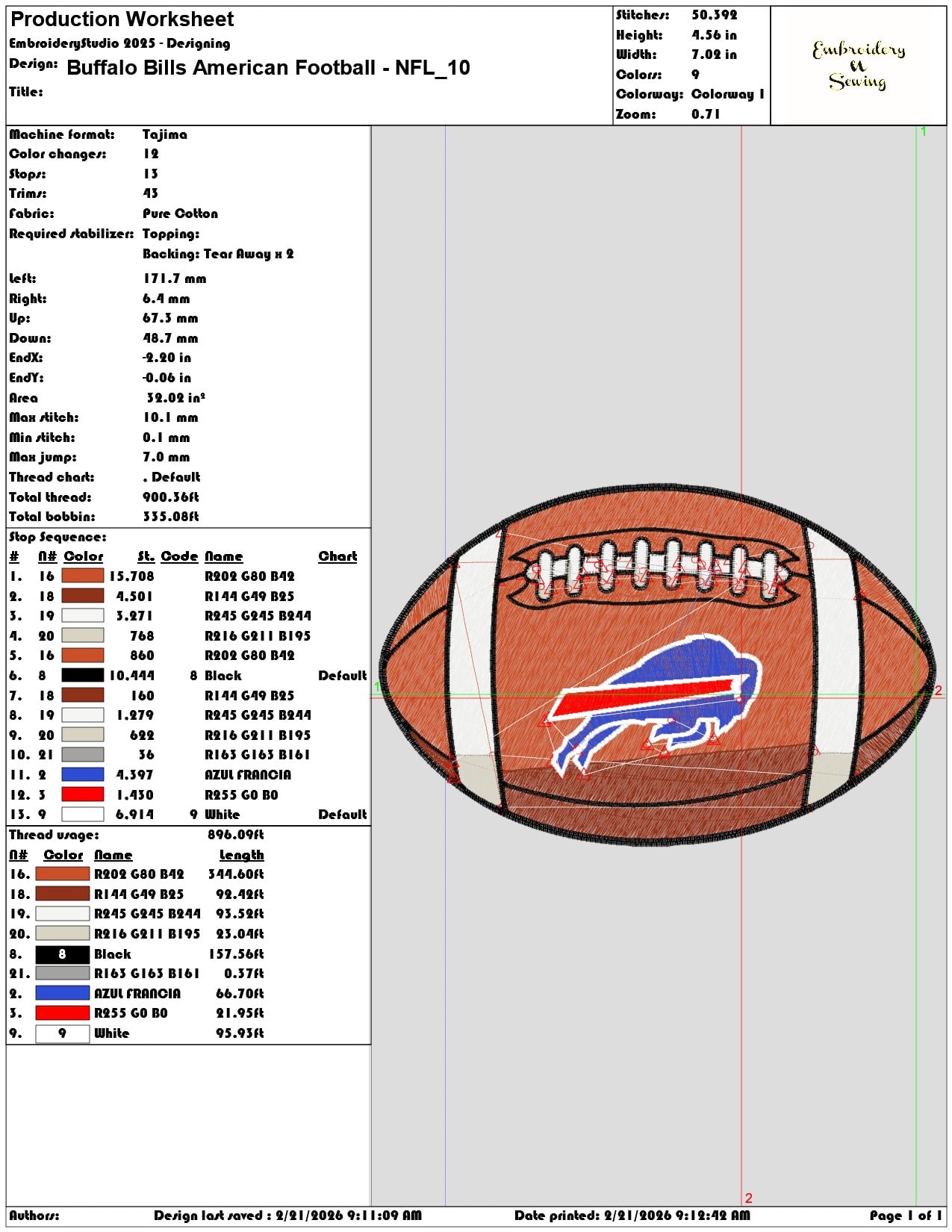 Buffalo Bills American Football NFL   - Elegant embroidery design file - instant download — view 3