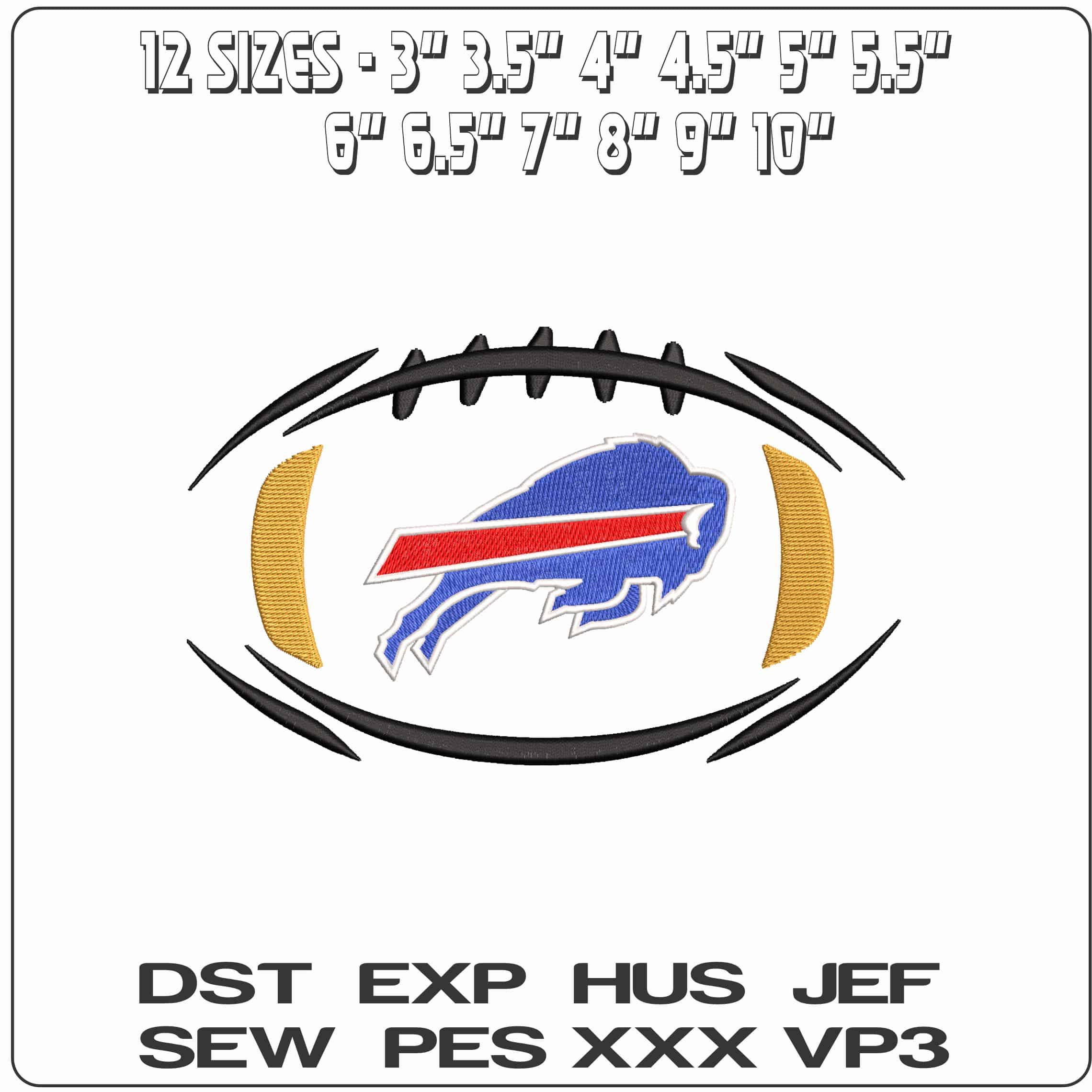 Buffalo Bills in Football NFL   - Elegant embroidery design file - instant download — view 2