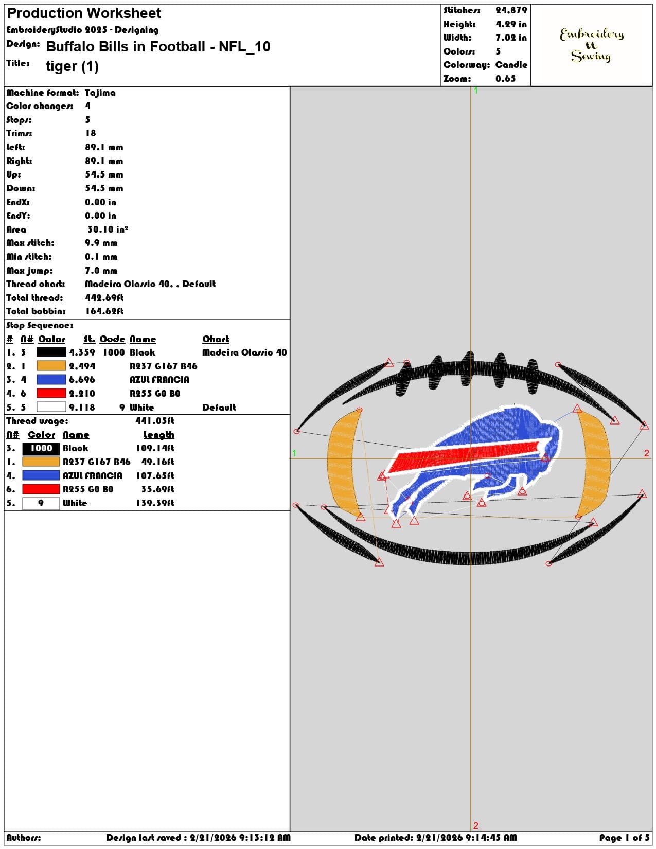 Buffalo Bills in Football NFL   - Elegant embroidery design file - instant download — view 3