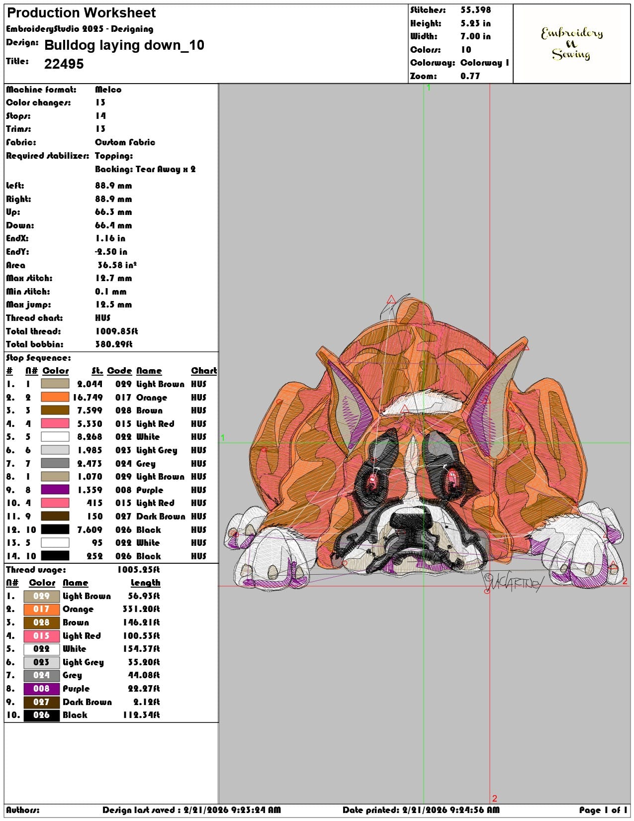 Bulldog laying down   - Elegant embroidery design file - instant download — view 3