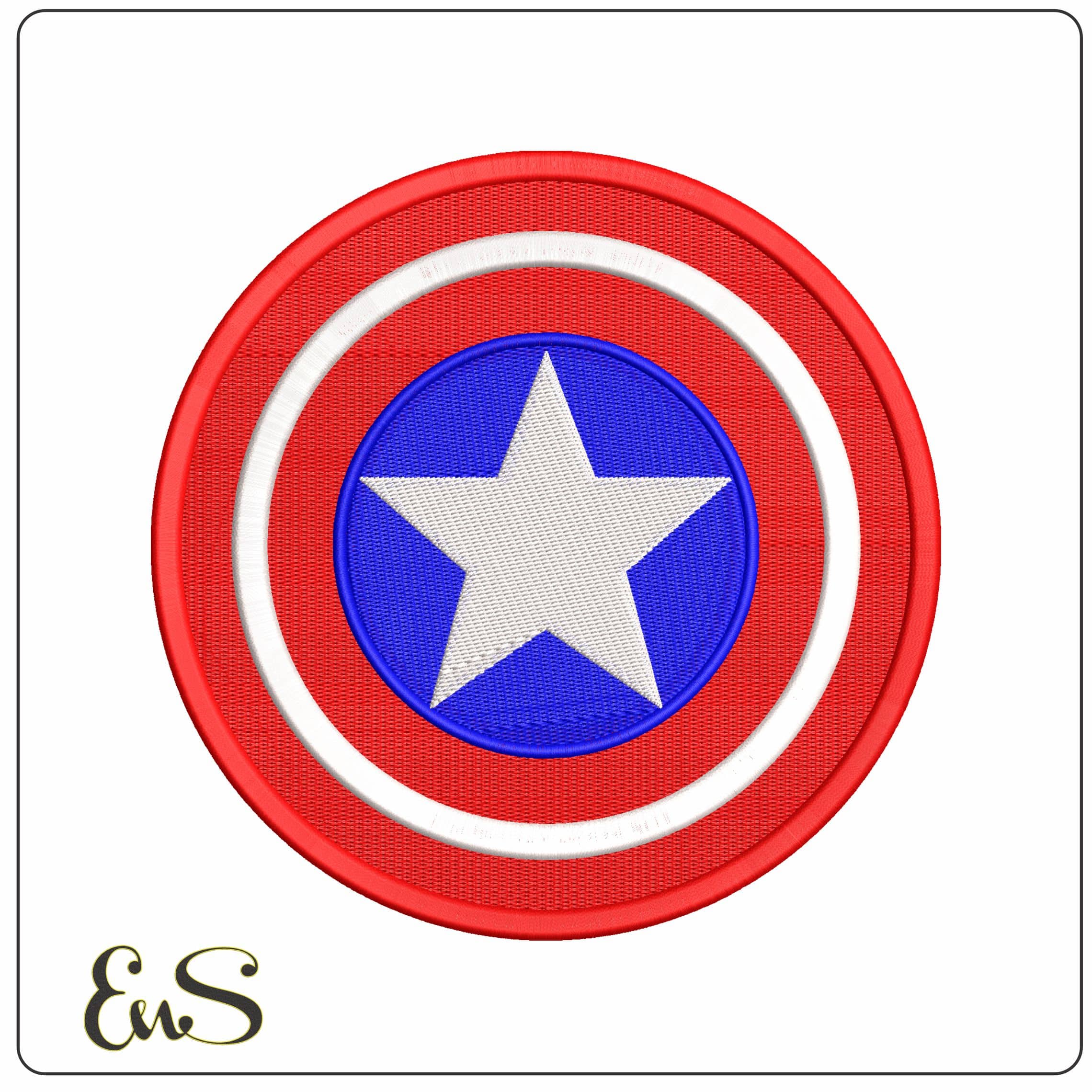 Captain America Shield Marvel Comic - Elegant embroidery design file - instant download