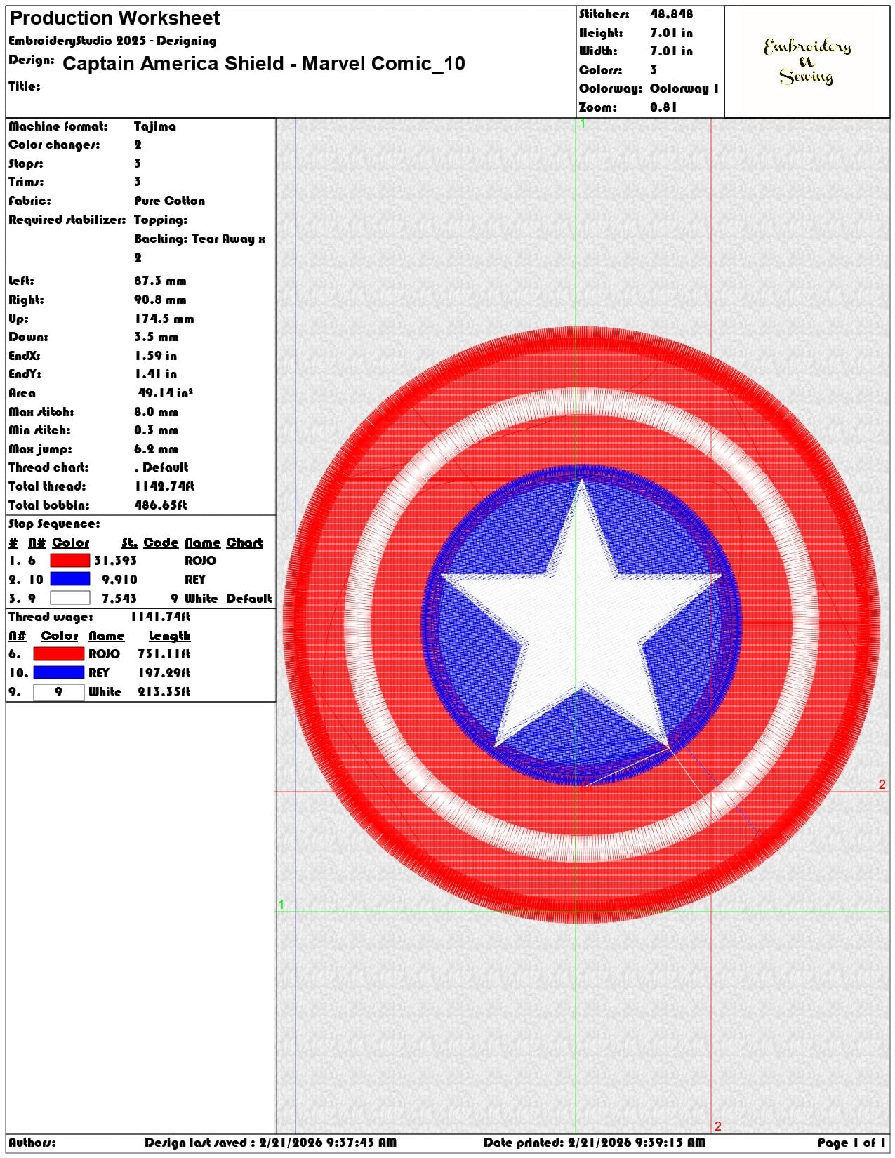 Captain America Shield Marvel Comic   - Elegant embroidery design file - instant download — view 3