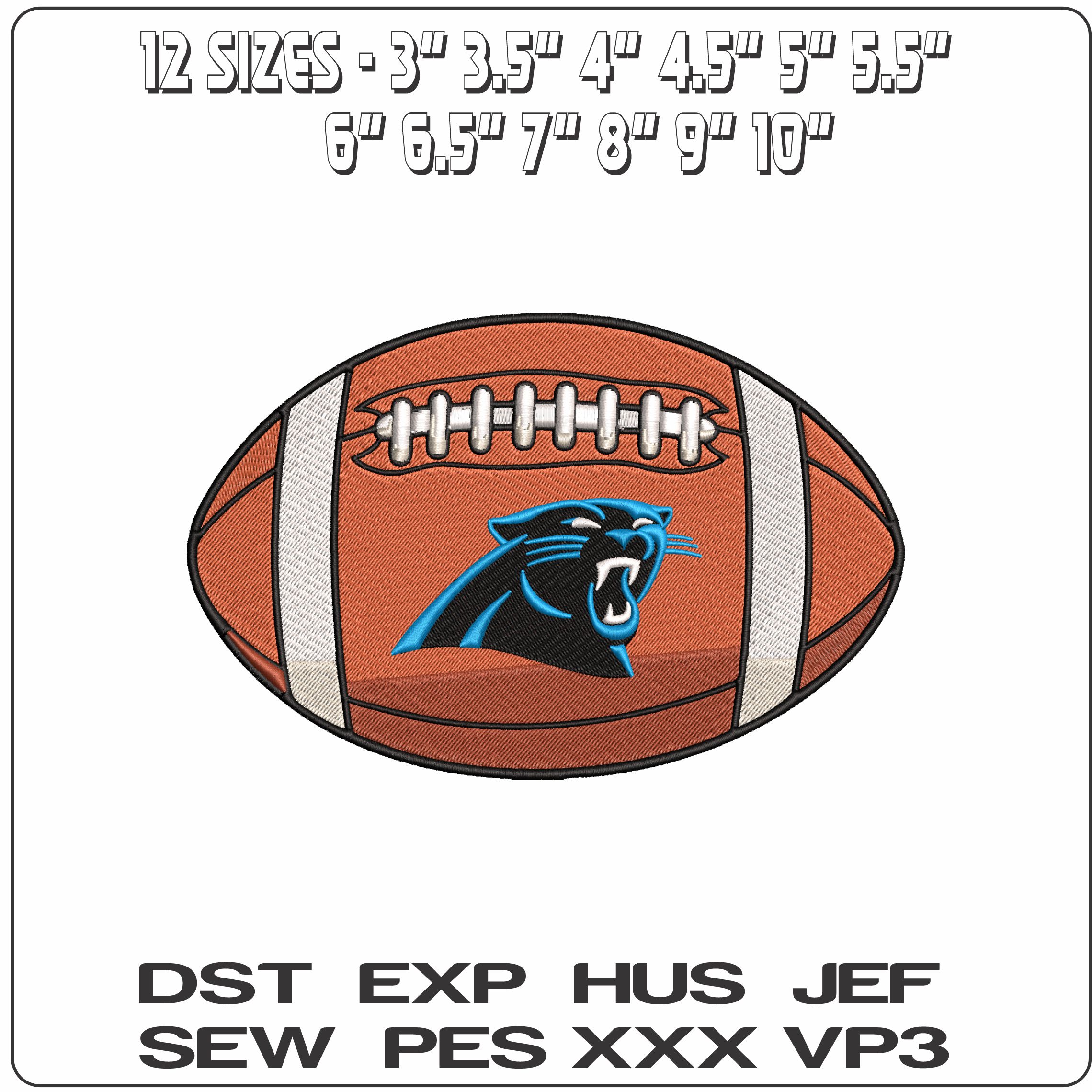 Carolina Panthers American Football NFL  - Elegant embroidery design file - instant download — view 2
