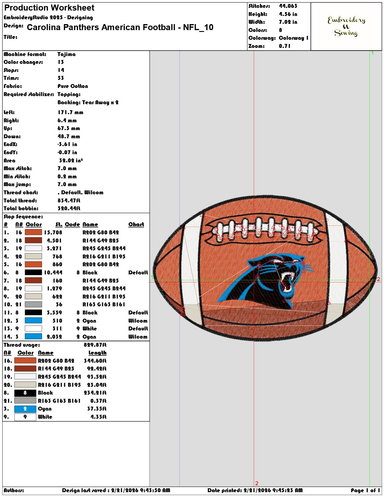 Carolina Panthers American Football NFL  - Elegant embroidery design file - instant download — view 3