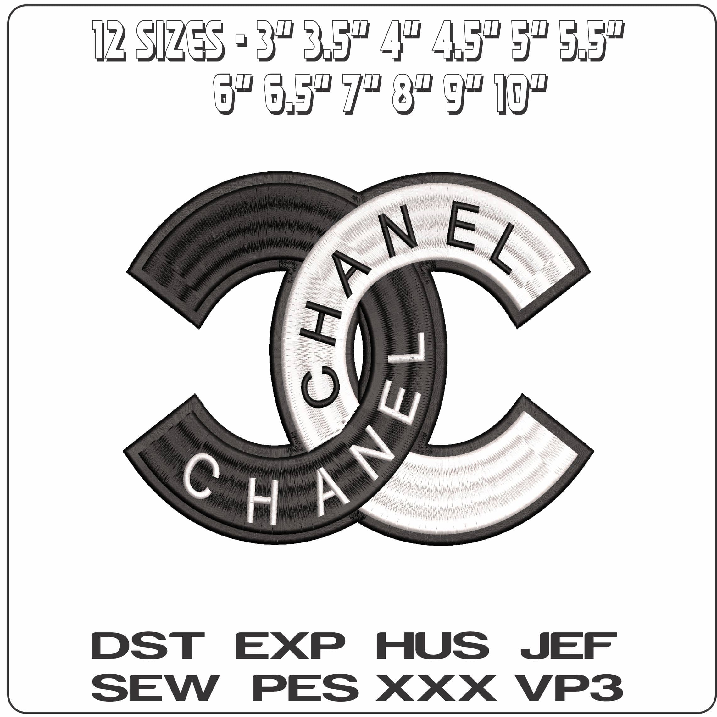 Chanel Intertwined C Logo  - Elegant embroidery design file - instant download — view 2