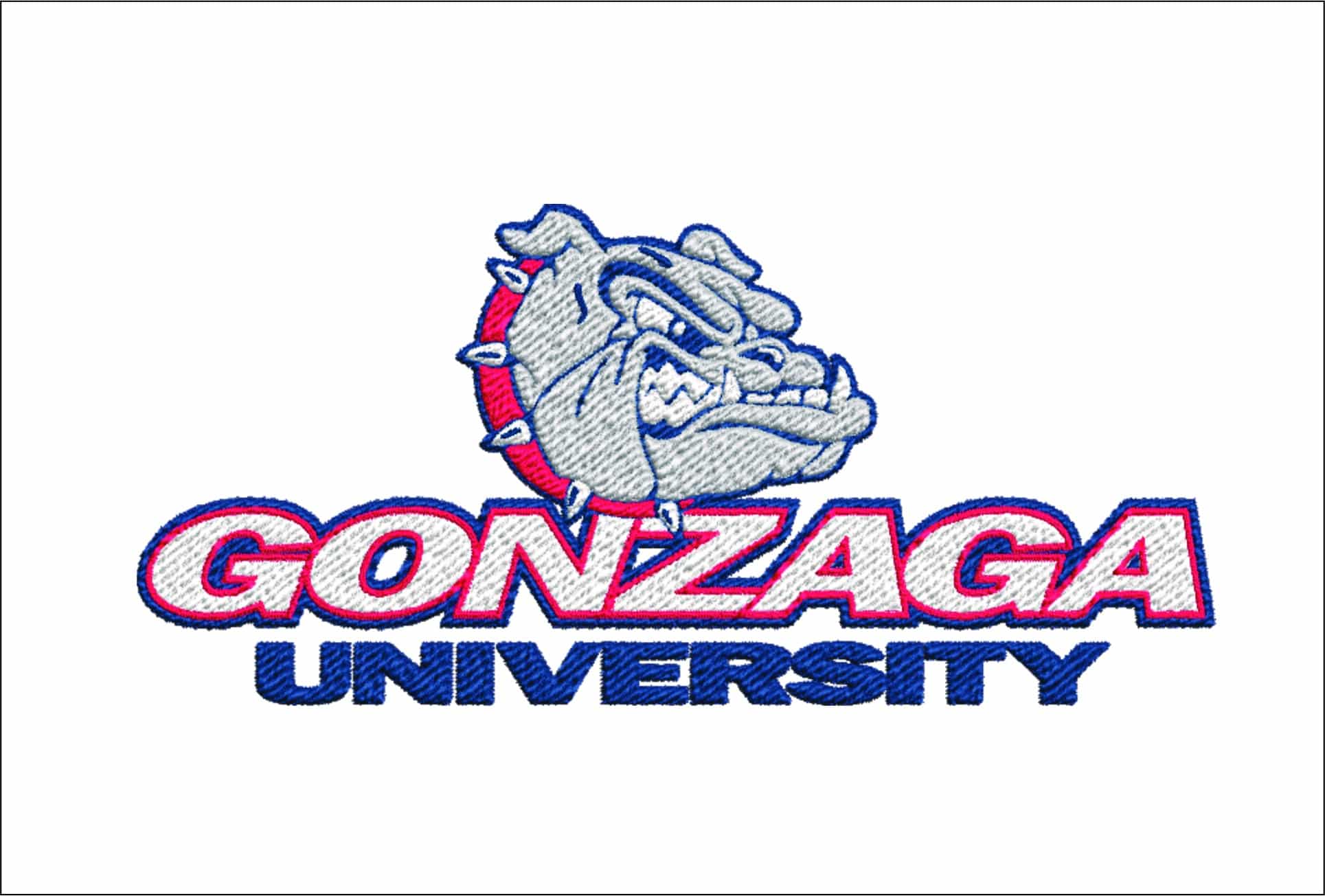 Gonzaga Bulldogs Athletics embroidery design - Gonzaga University embroidery machine pattern embroidery file - instant download