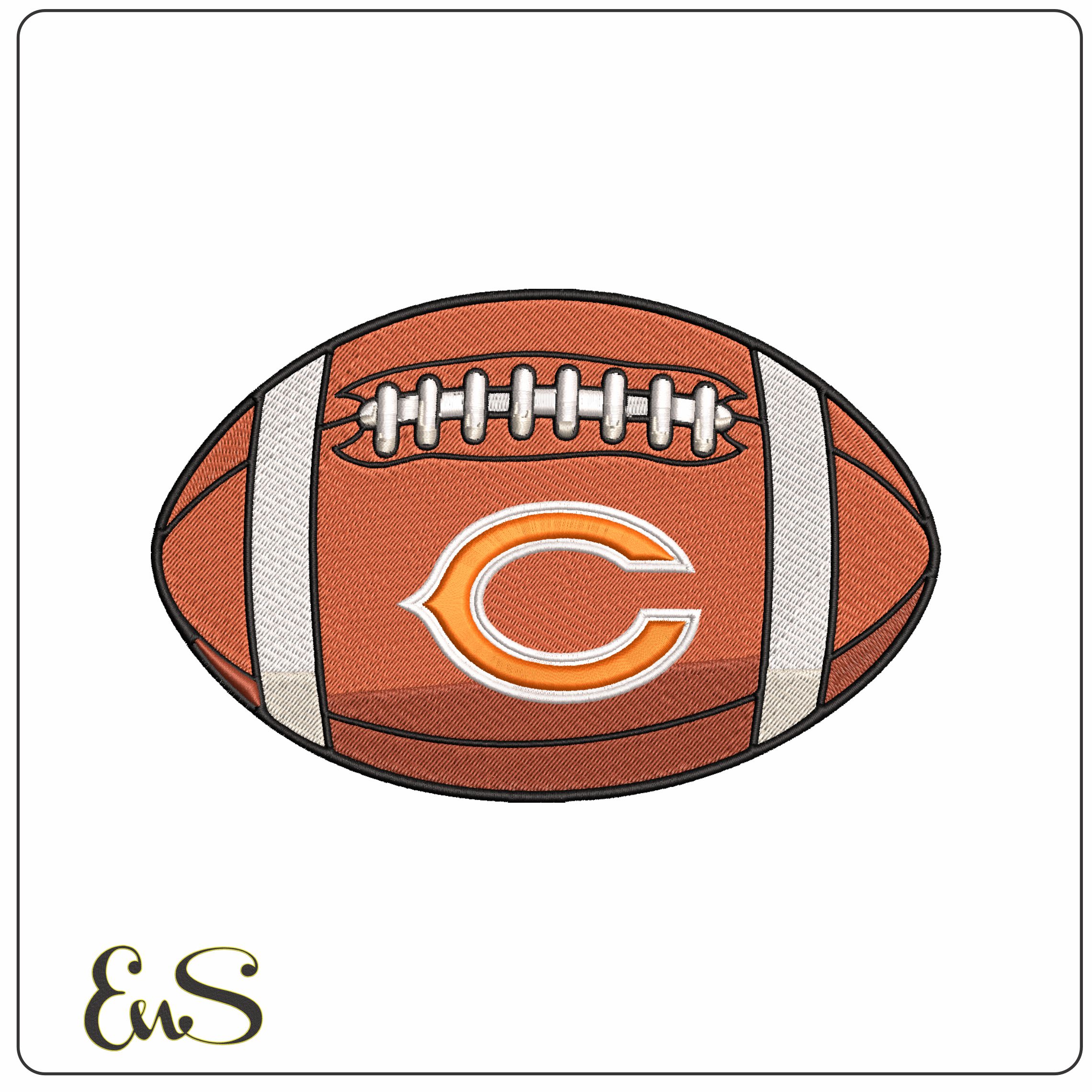 Chicago Bears American Football NFL  - Elegant embroidery design file - instant download