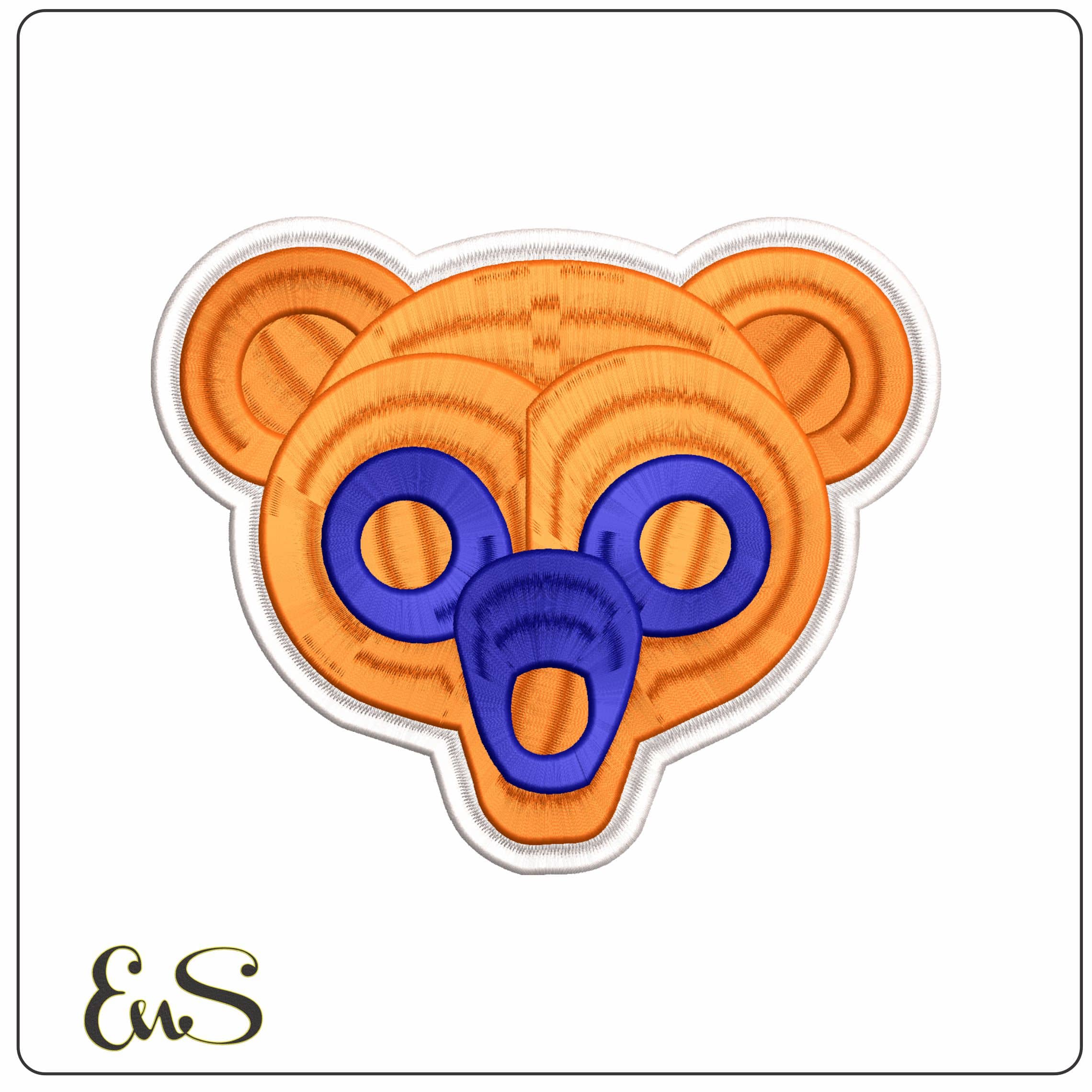Chicago CUBS oso  - Elegant embroidery design file - instant download