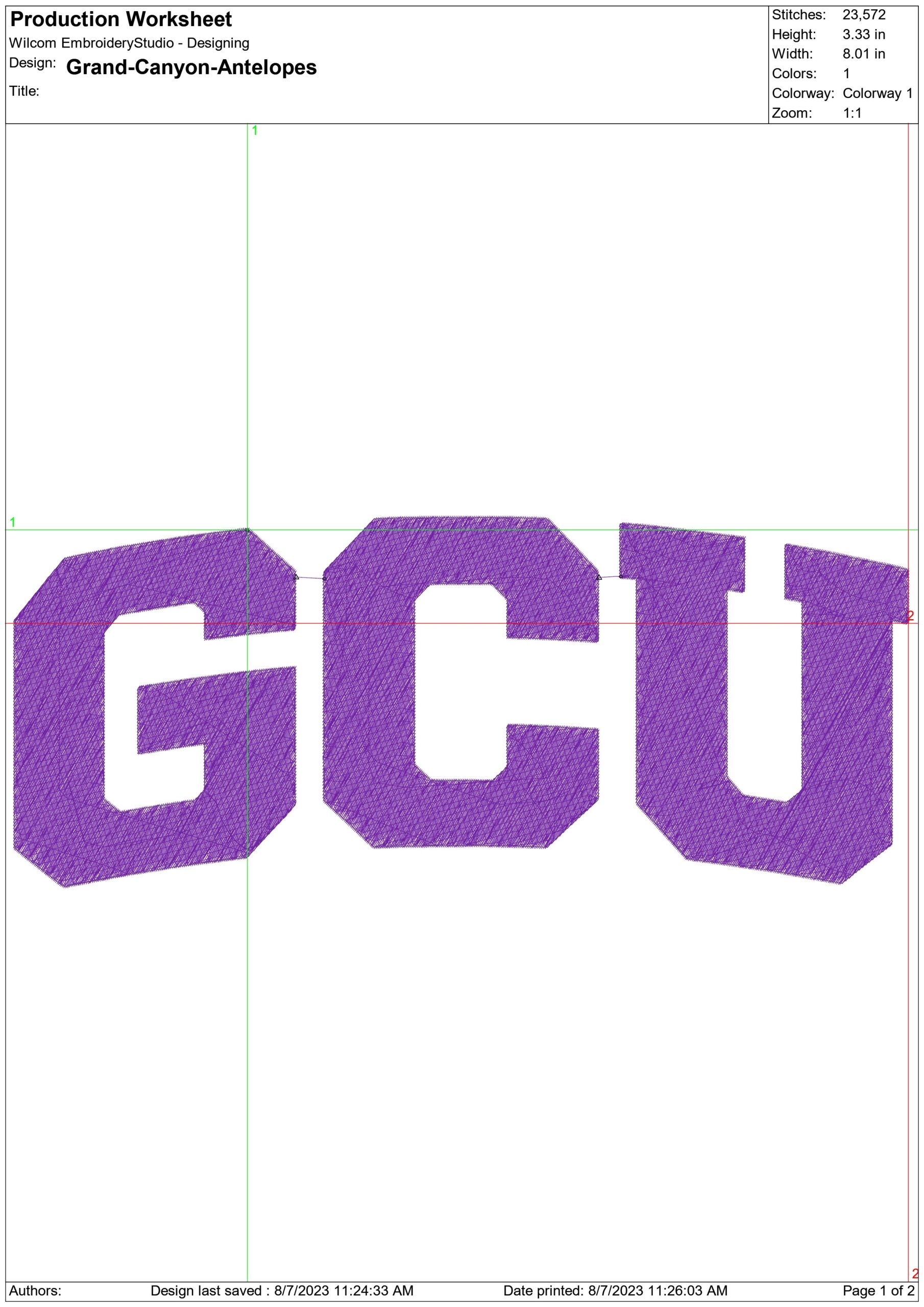 Grand Canyon Antelopes embroidery design, Grand Canyon University, embroidery machine pattern embroidery file instant download — view 2