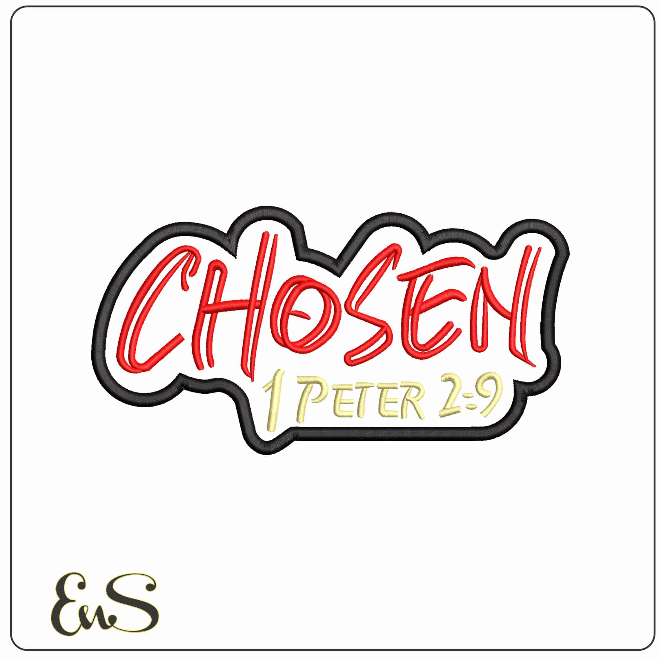 Chosen Proverb  - Elegant embroidery design file - instant download