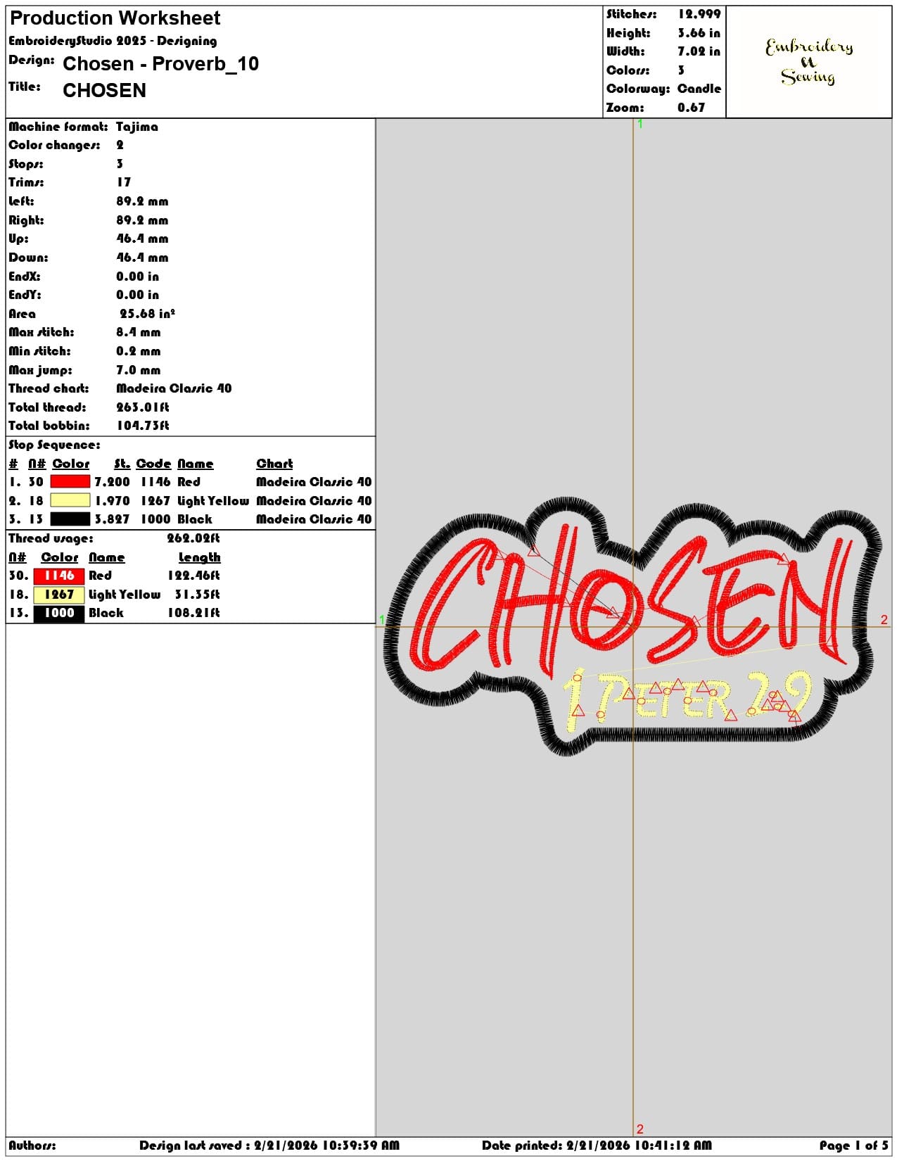 Chosen Proverb  - Elegant embroidery design file - instant download — view 3