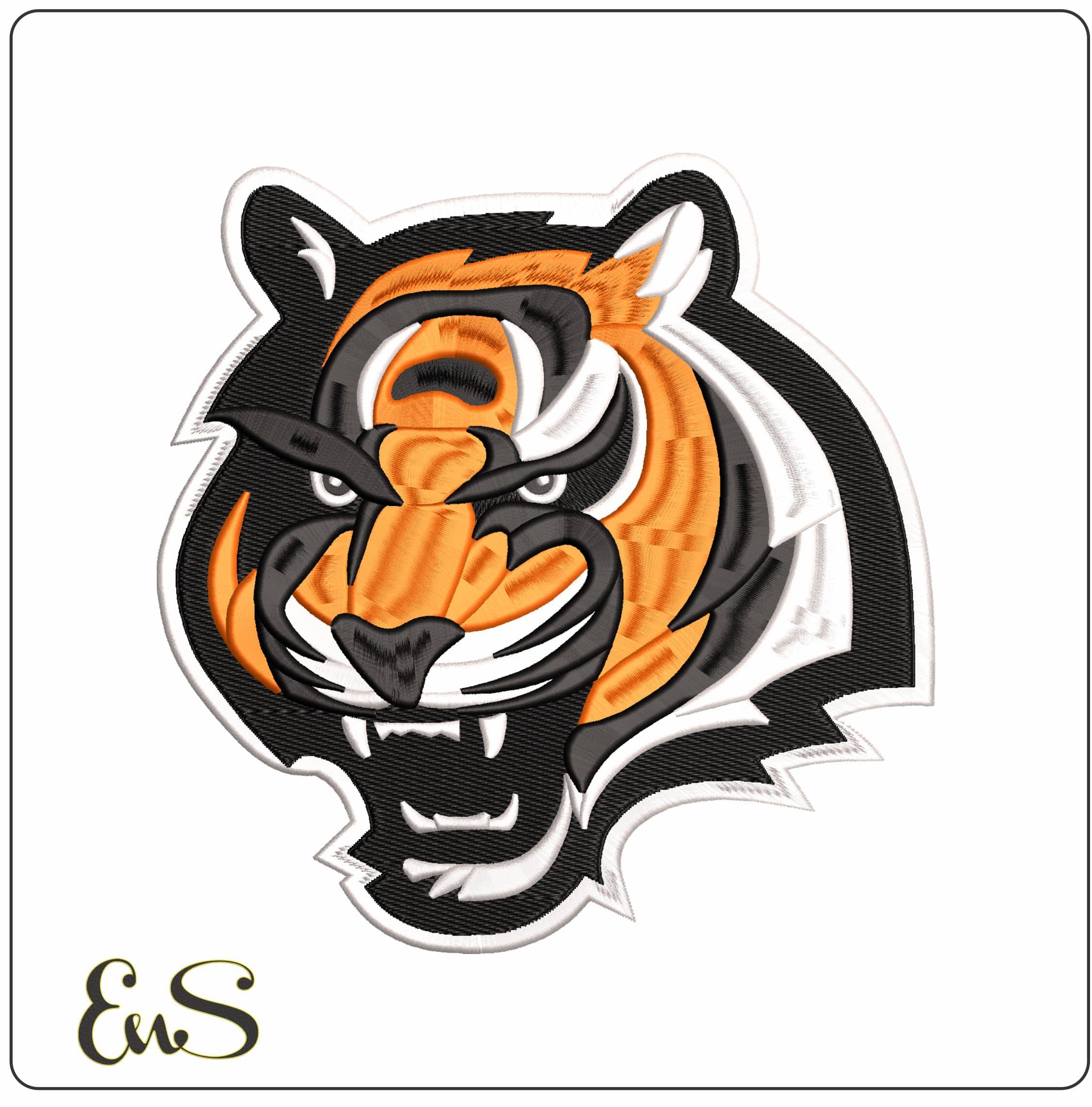 Cincinnati Bengals NFL  - Elegant embroidery design file - instant download